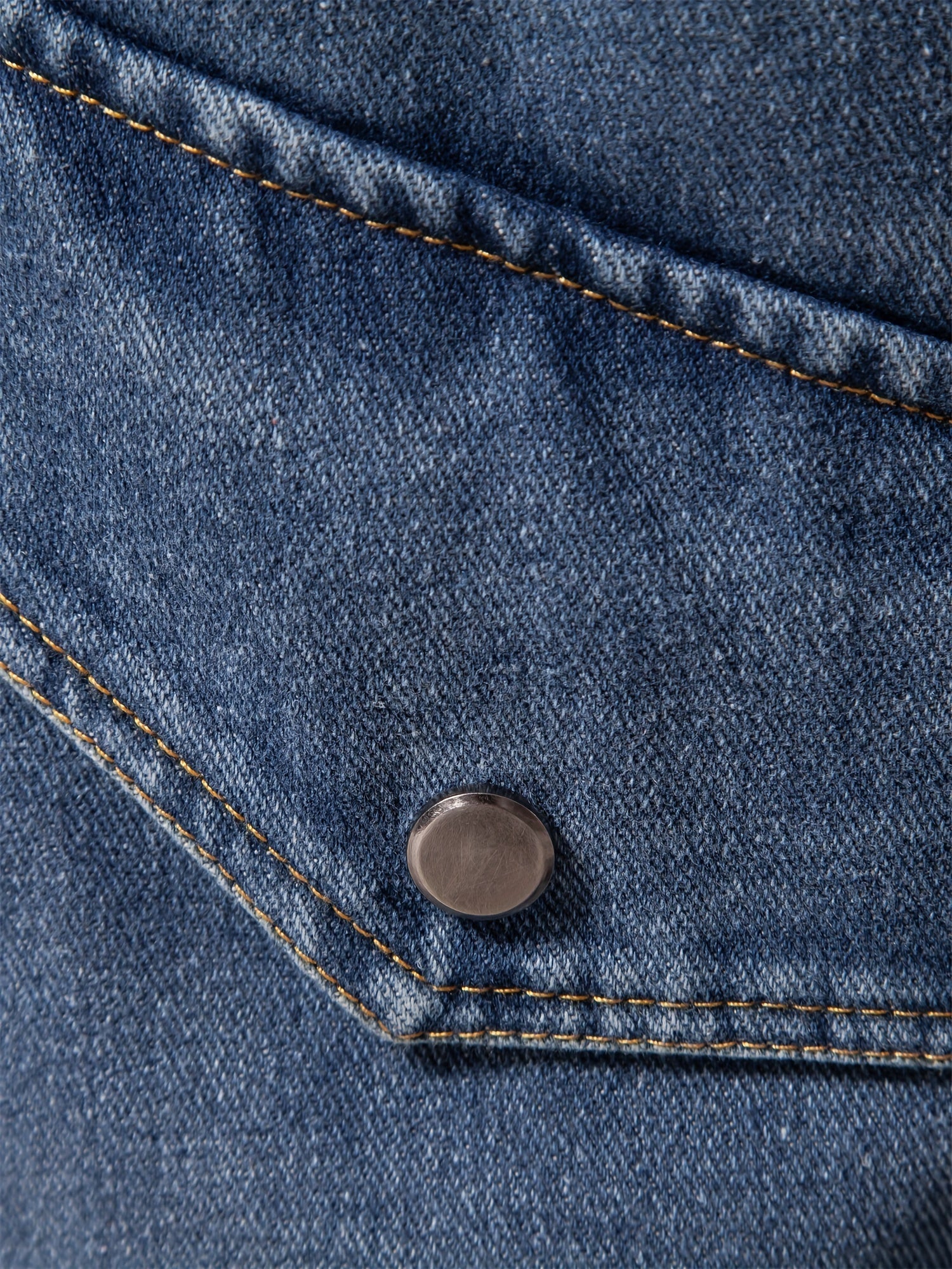 Denim fleecejacka för män