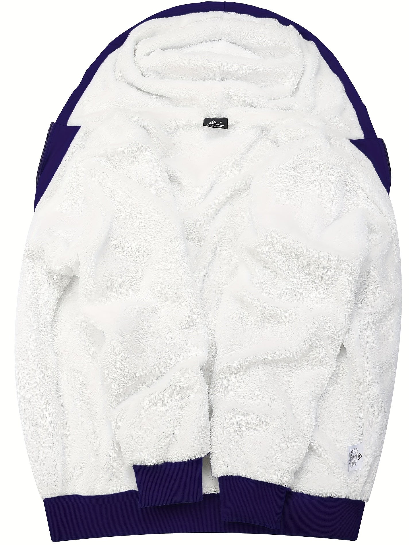 Randig päls hoodie för män