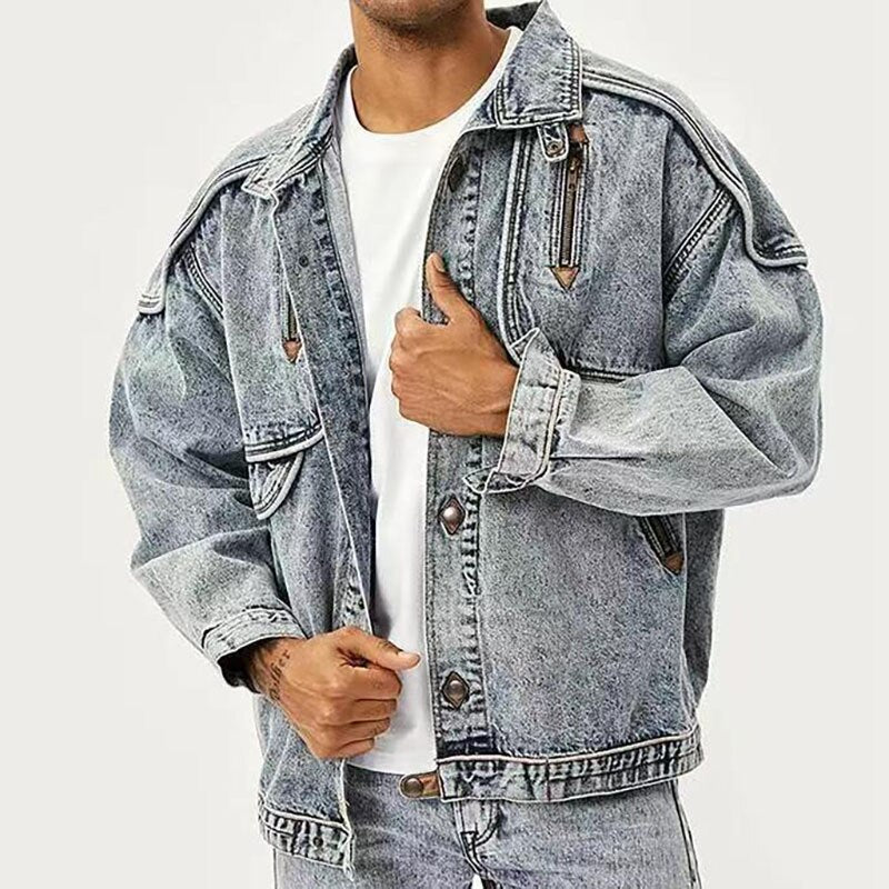 Blå  jeansjackor för män
