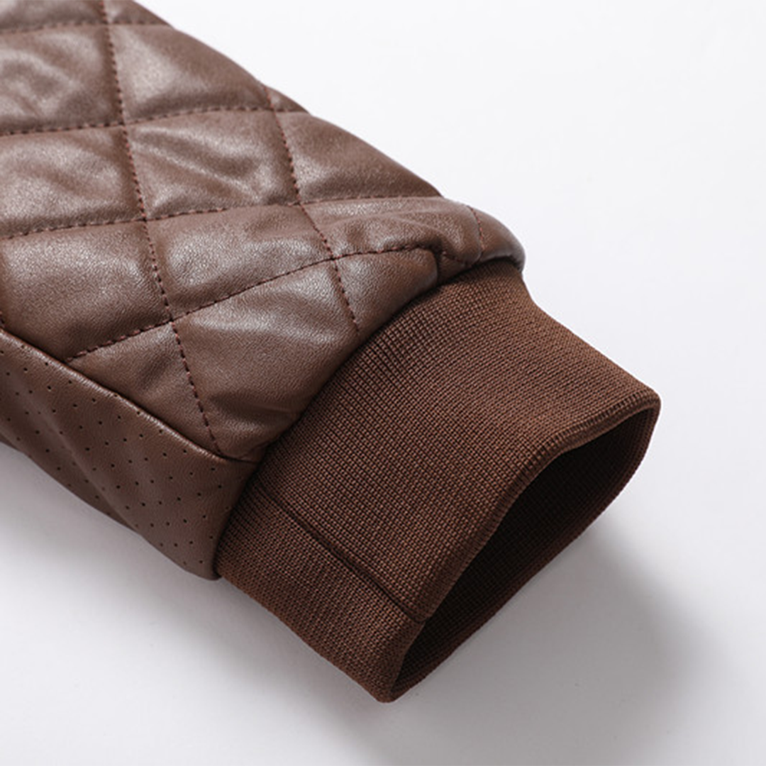 Quiltad skinnjacka för män