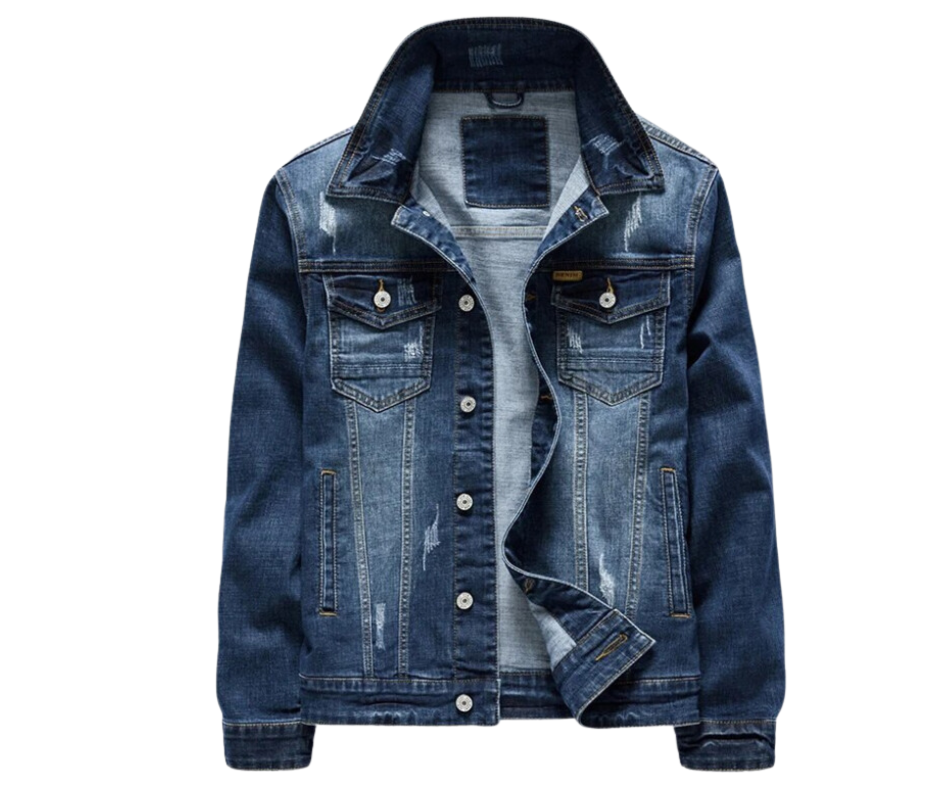 Denim herrjackor i klassisk vintagestil