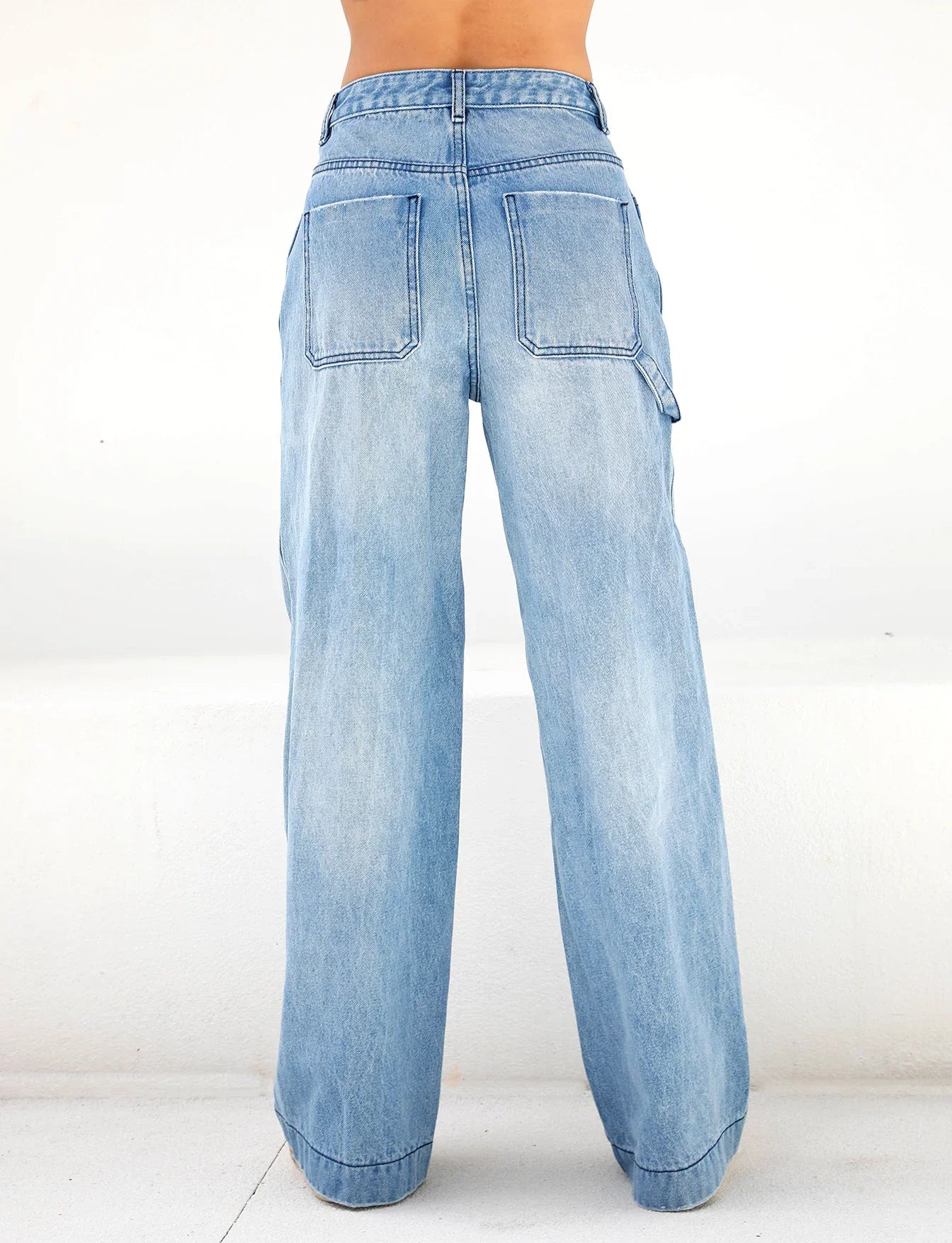 Lösa jeans med hög midja