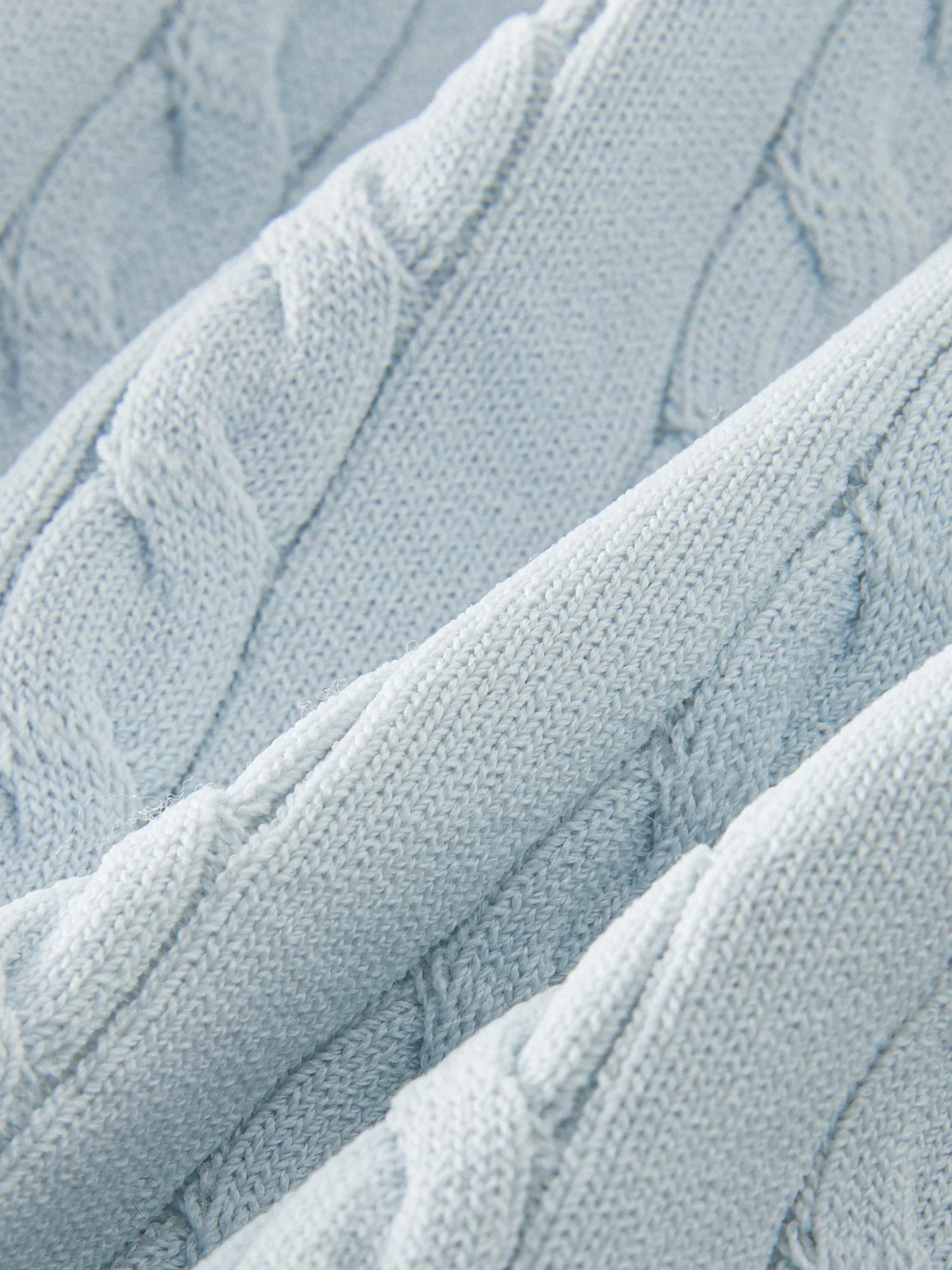 Kabelstickad Slim Fit Topp