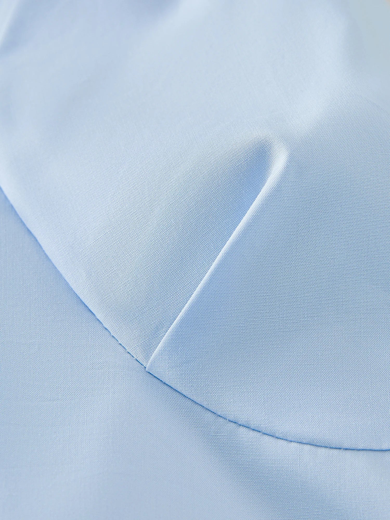 Randig texturerad blå kortärmad skjorta