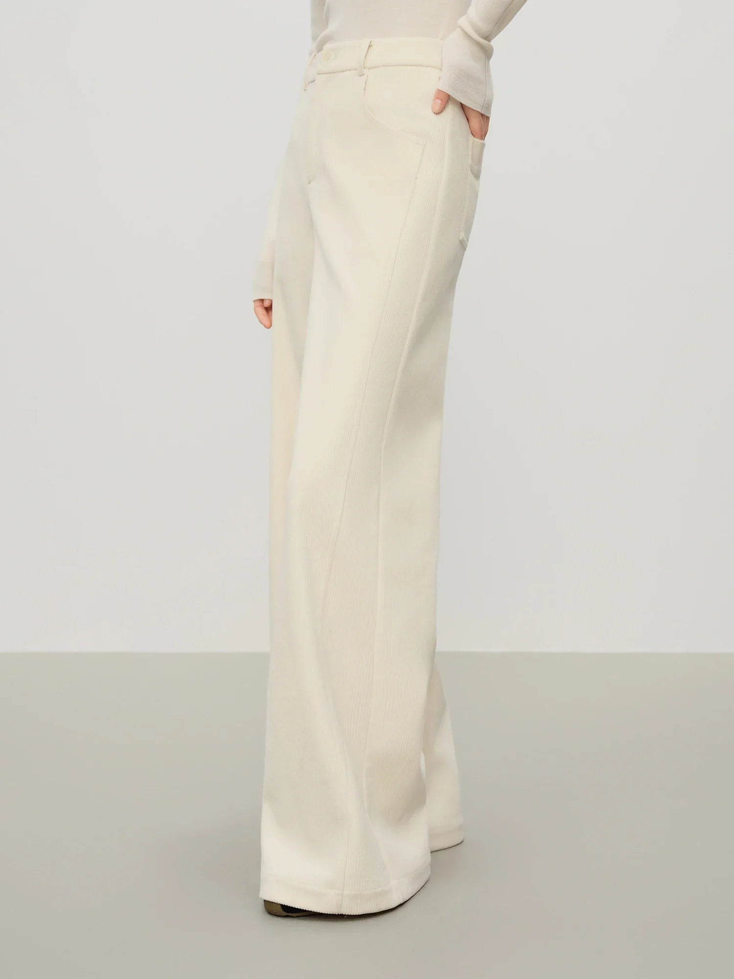 Casual byxor i fiskbensmönster