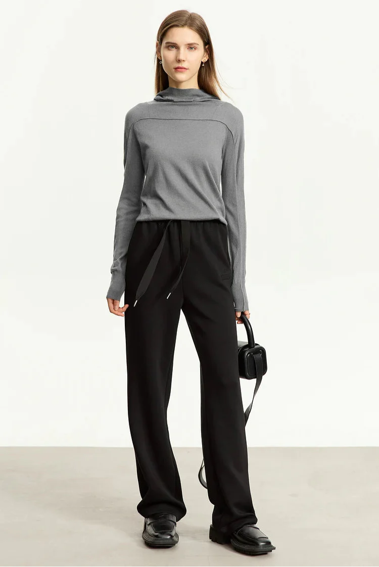 Slim-fit tröja med huva