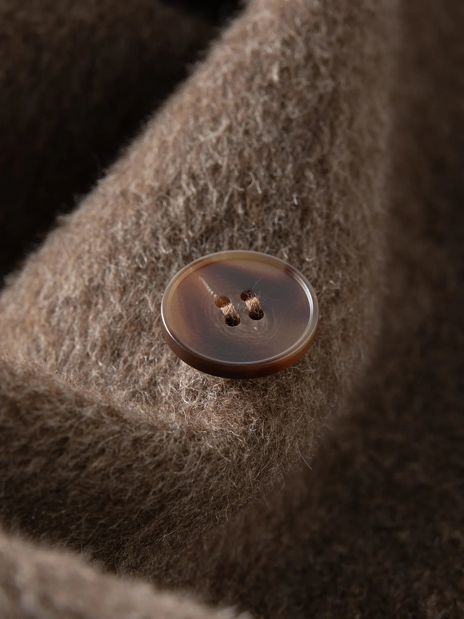 Lång ullkappa med dubbelsidig design