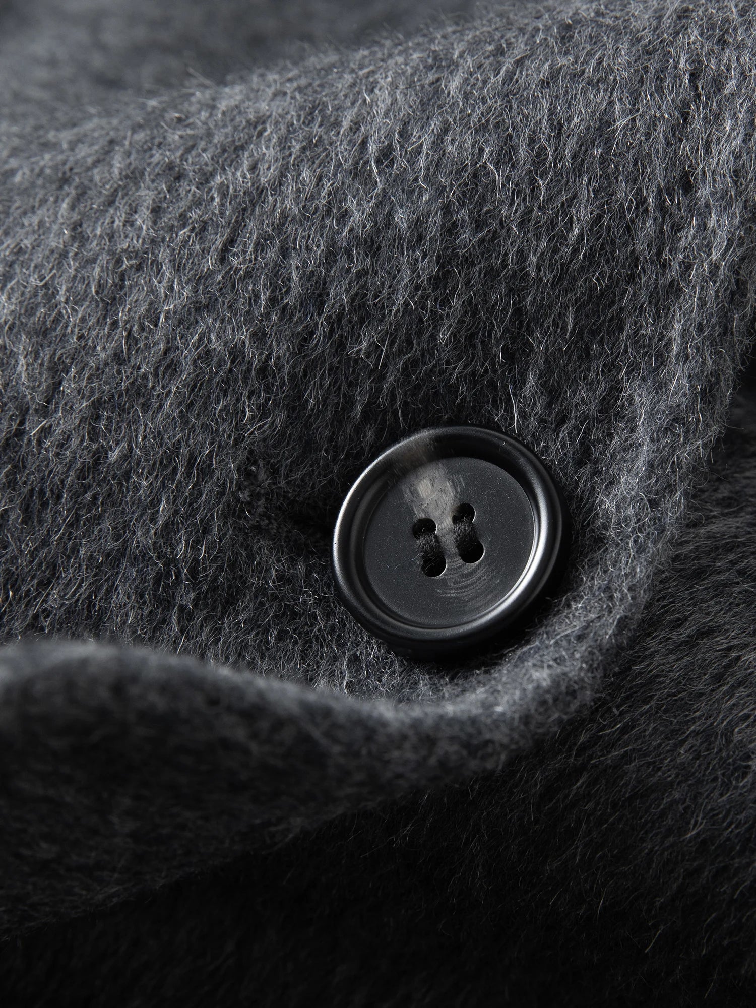 Lång ullkappa med dubbelsidig design