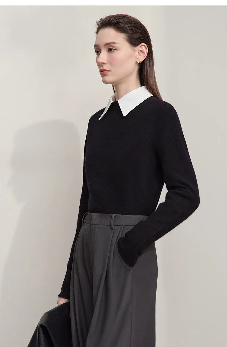 Lös och avslappnad mångsidig ulltröja