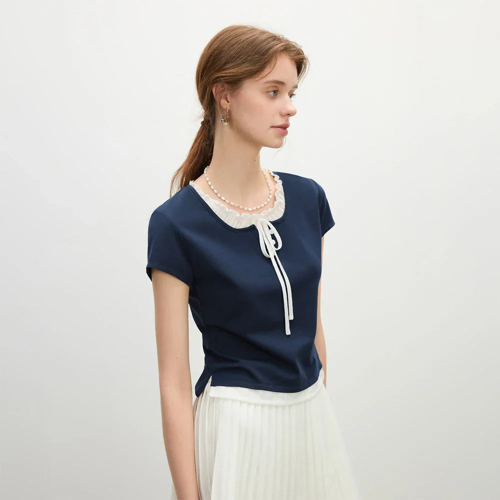 Elegant marinblå topp