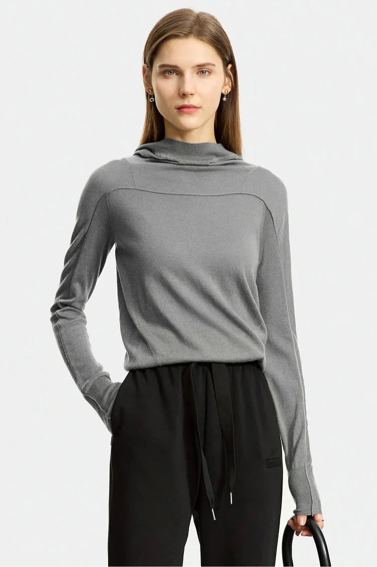 Slim-fit tröja med huva