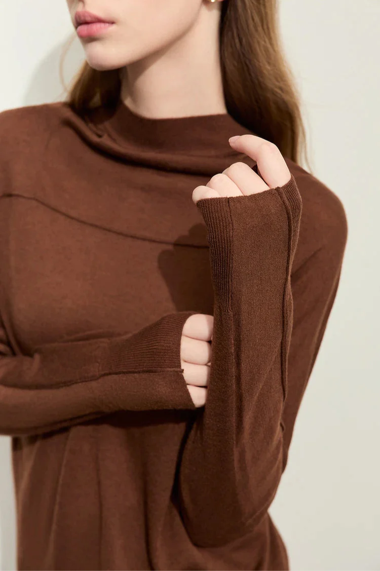 Slim-fit tröja med huva