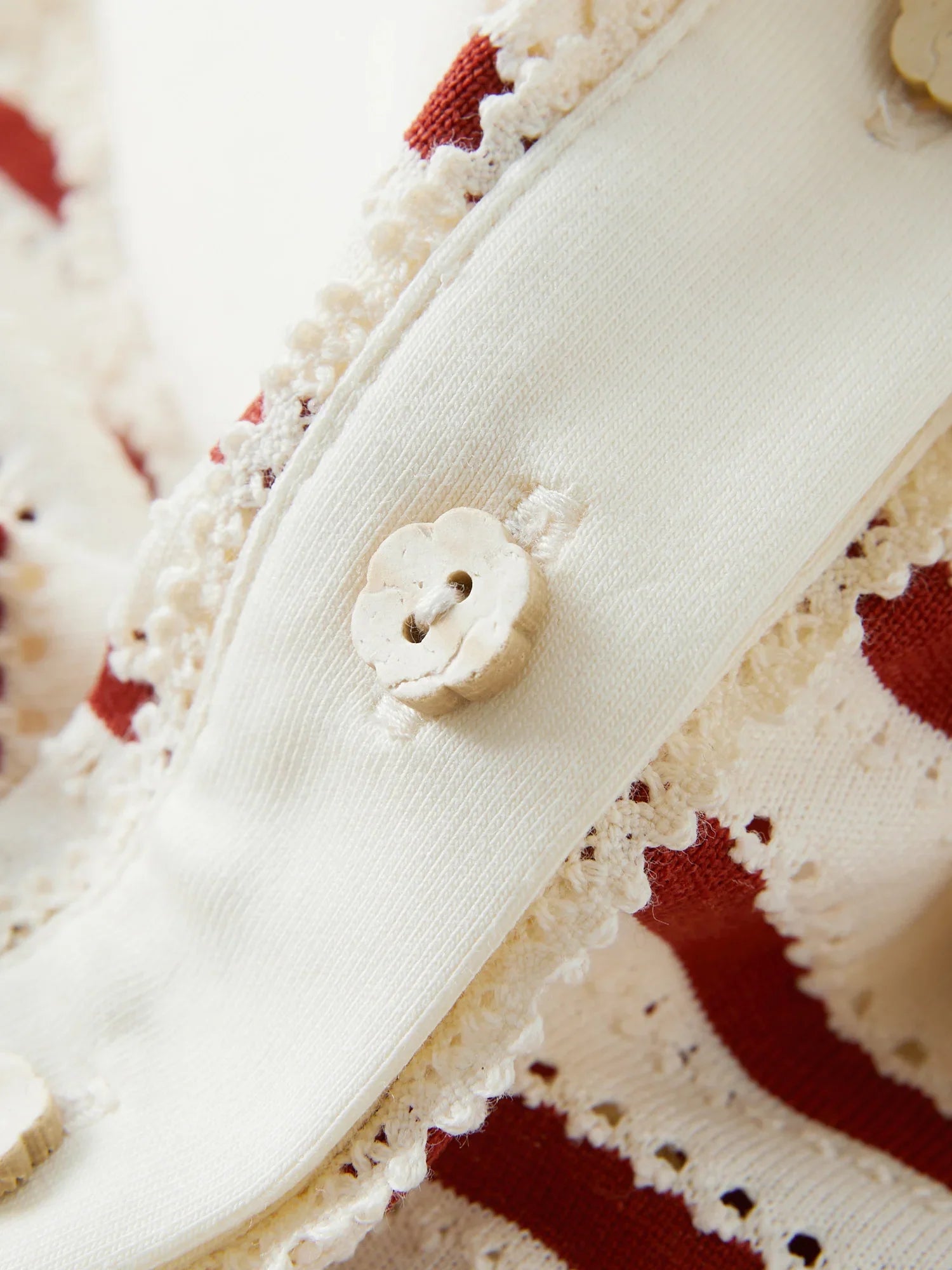 Randig kortärmad pikétröja