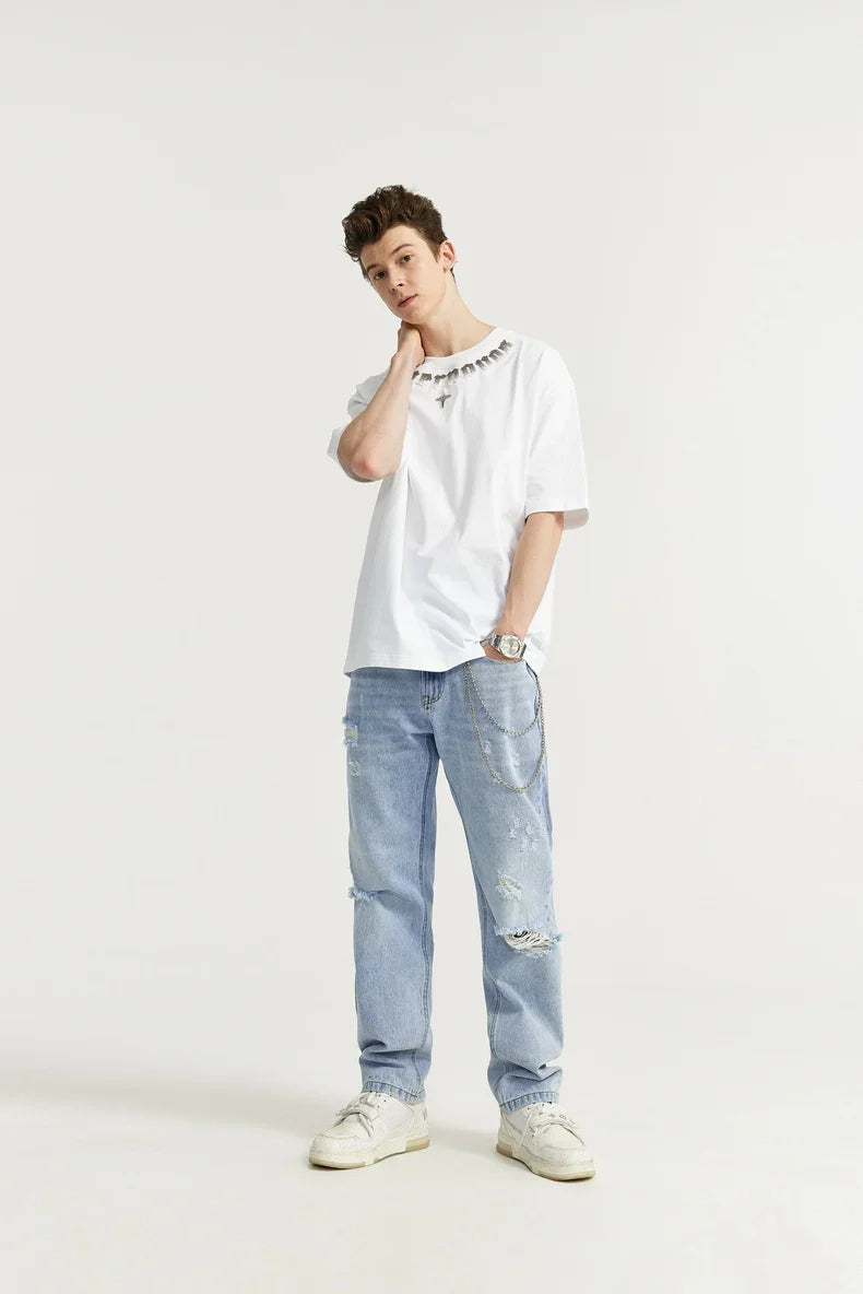 Rippade Slim Fit-jeans