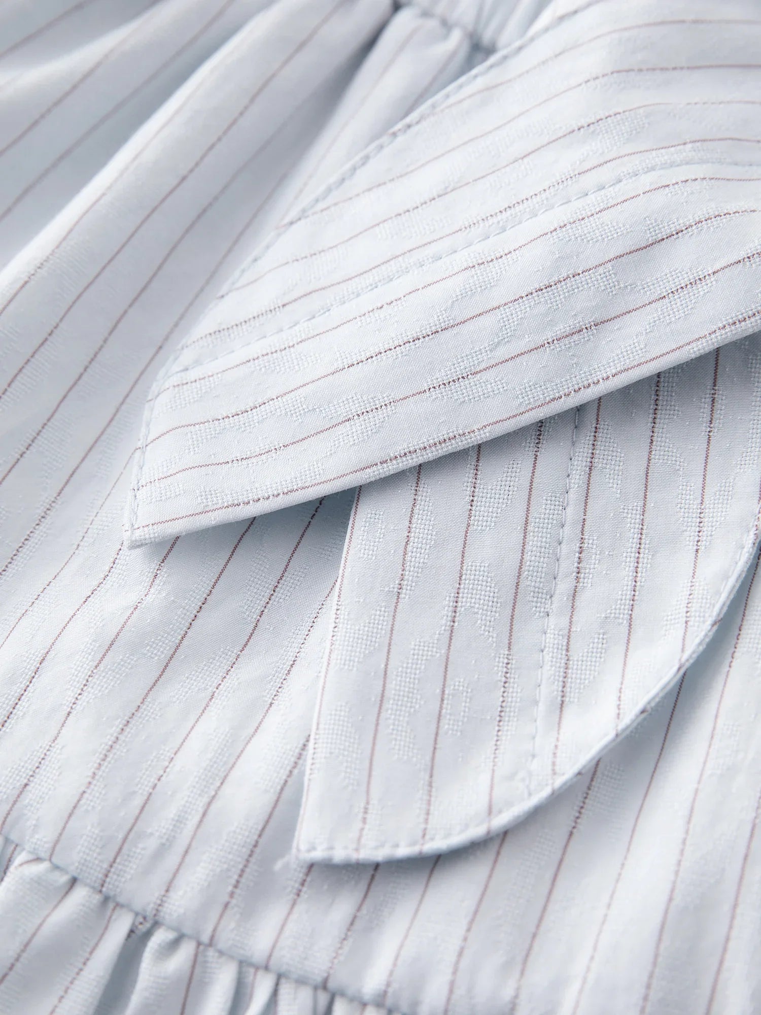 Ärmlös Blå Vit Randig Midiklänning