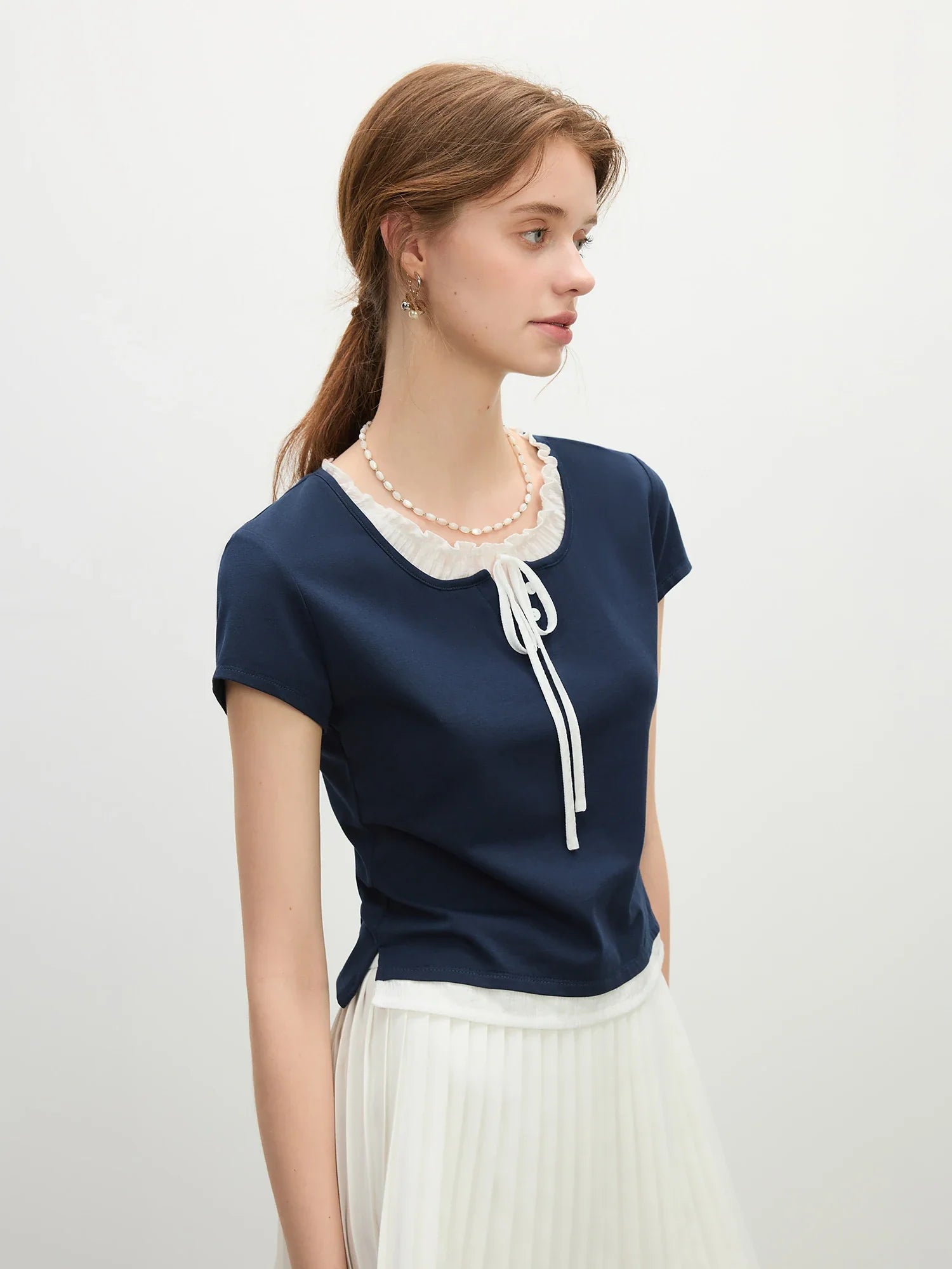 Elegant marinblå topp