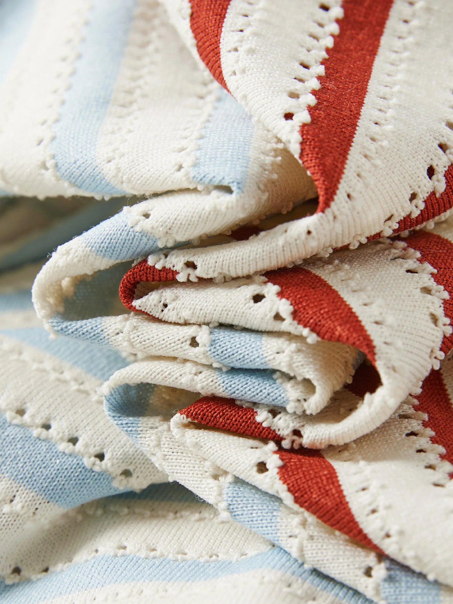 Randig kortärmad pikétröja