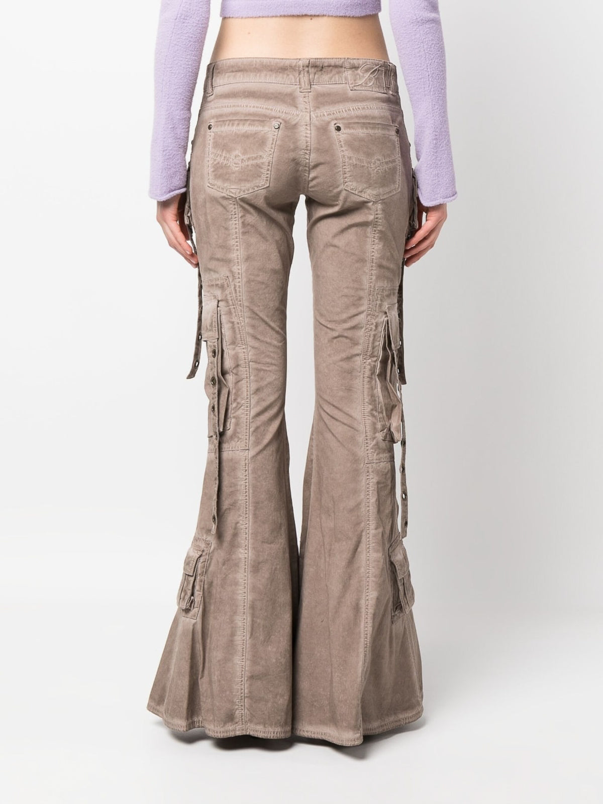 Bootcut cargo byxor