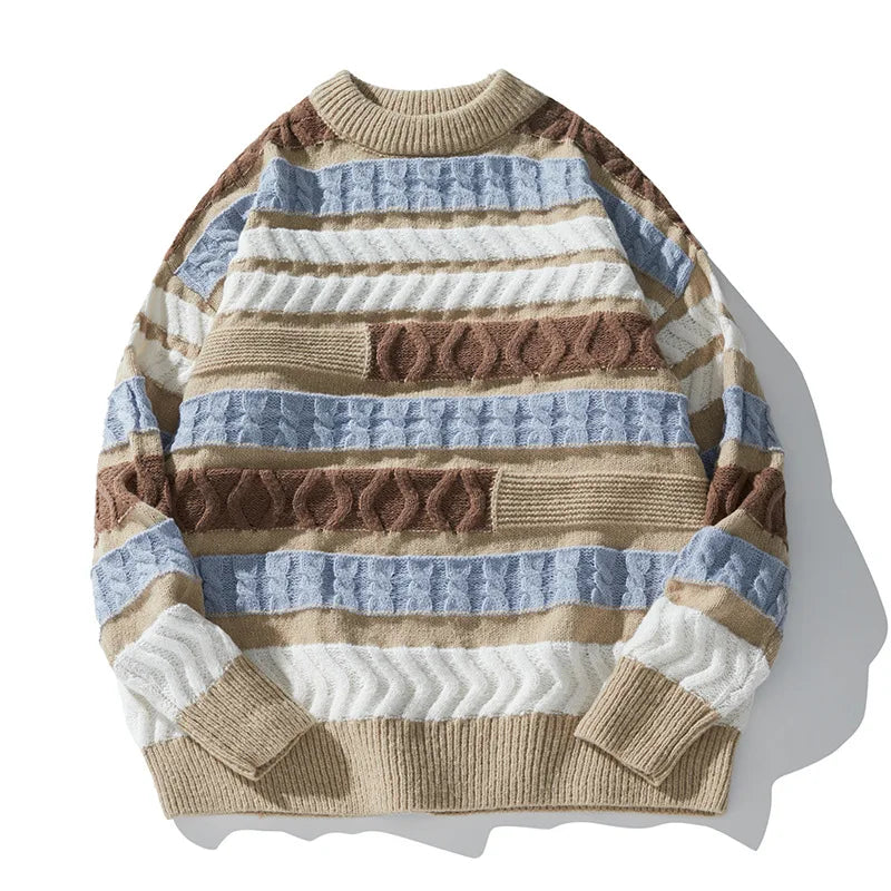 Kontrasterande brokadtröja med patchwork