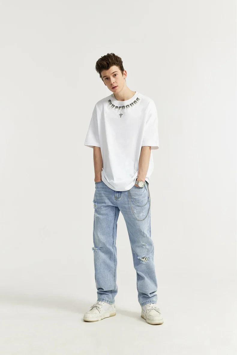 Rippade Slim Fit-jeans