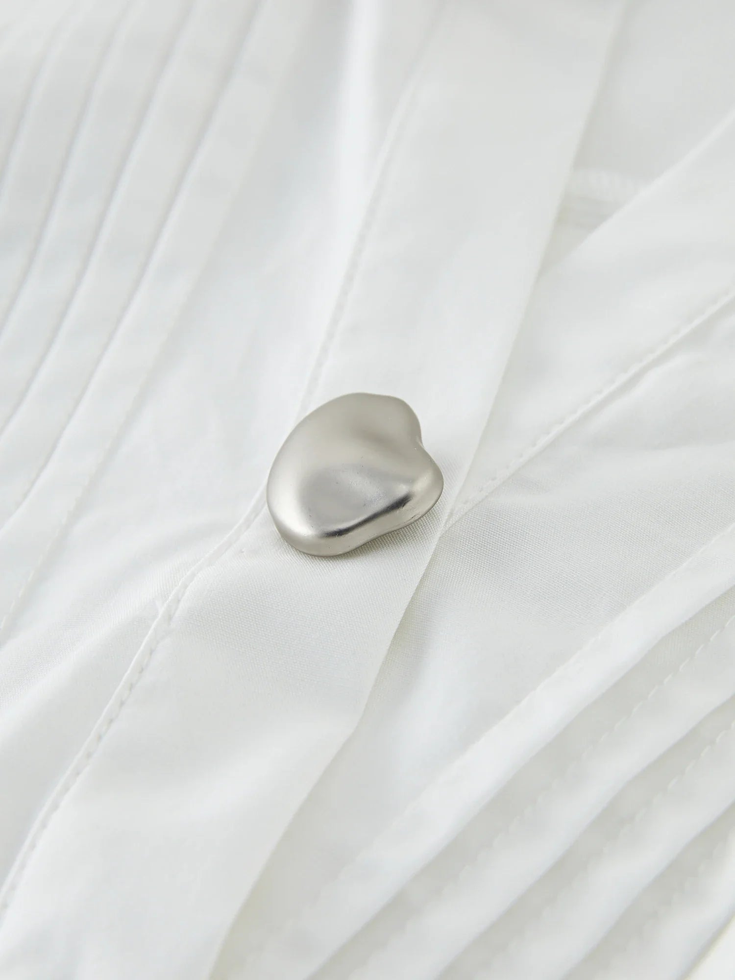 Randig texturerad blå kortärmad skjorta