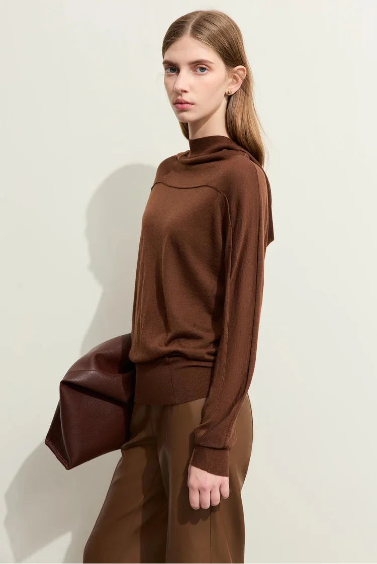 Slim-fit tröja med huva