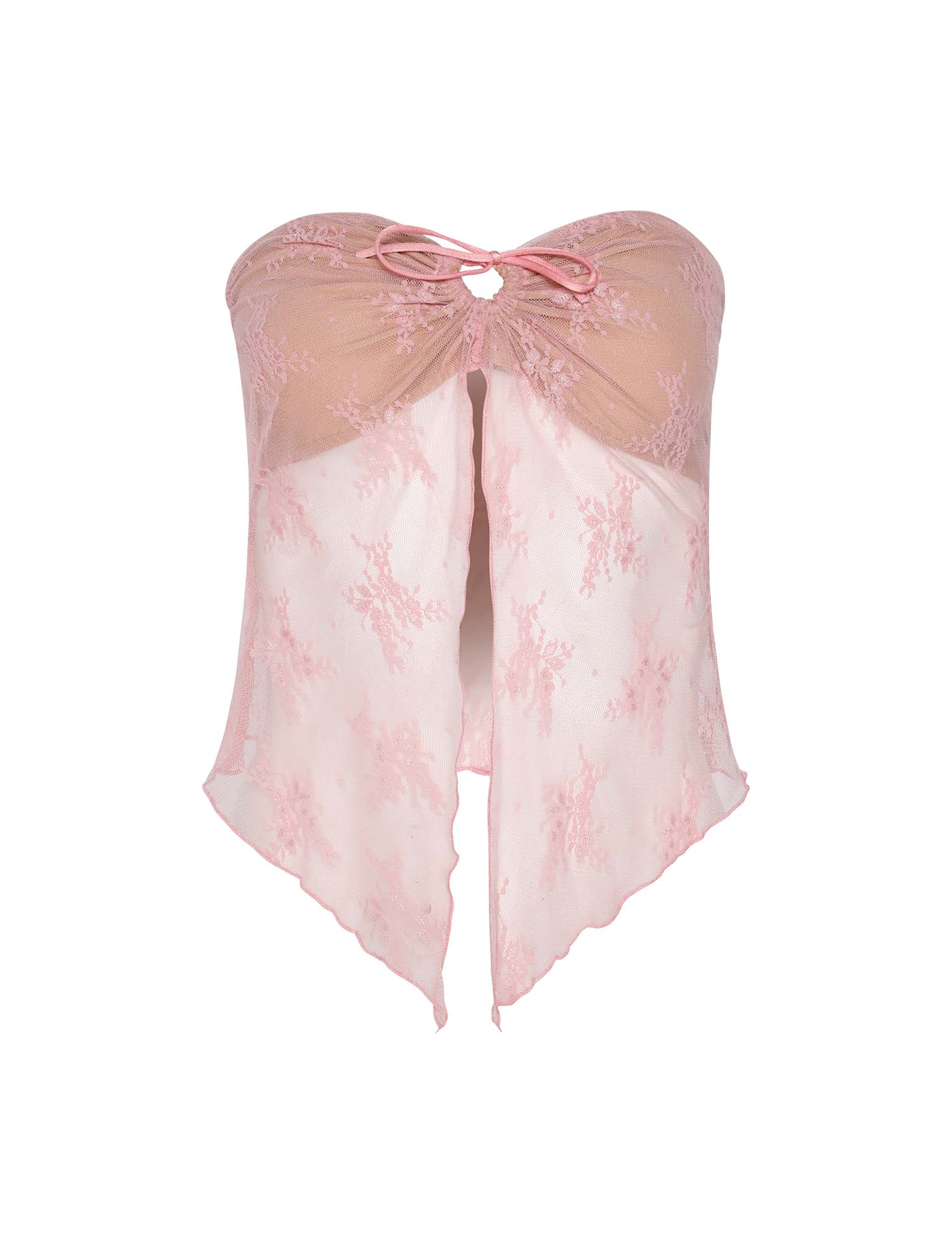 Elegant genomskinlig topp med kjol