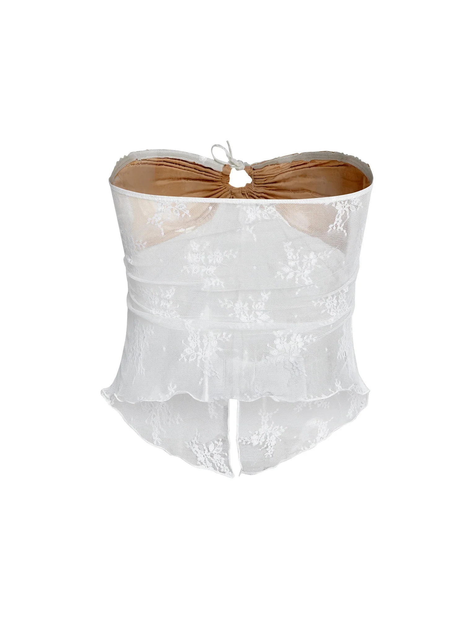 Elegant genomskinlig topp med kjol