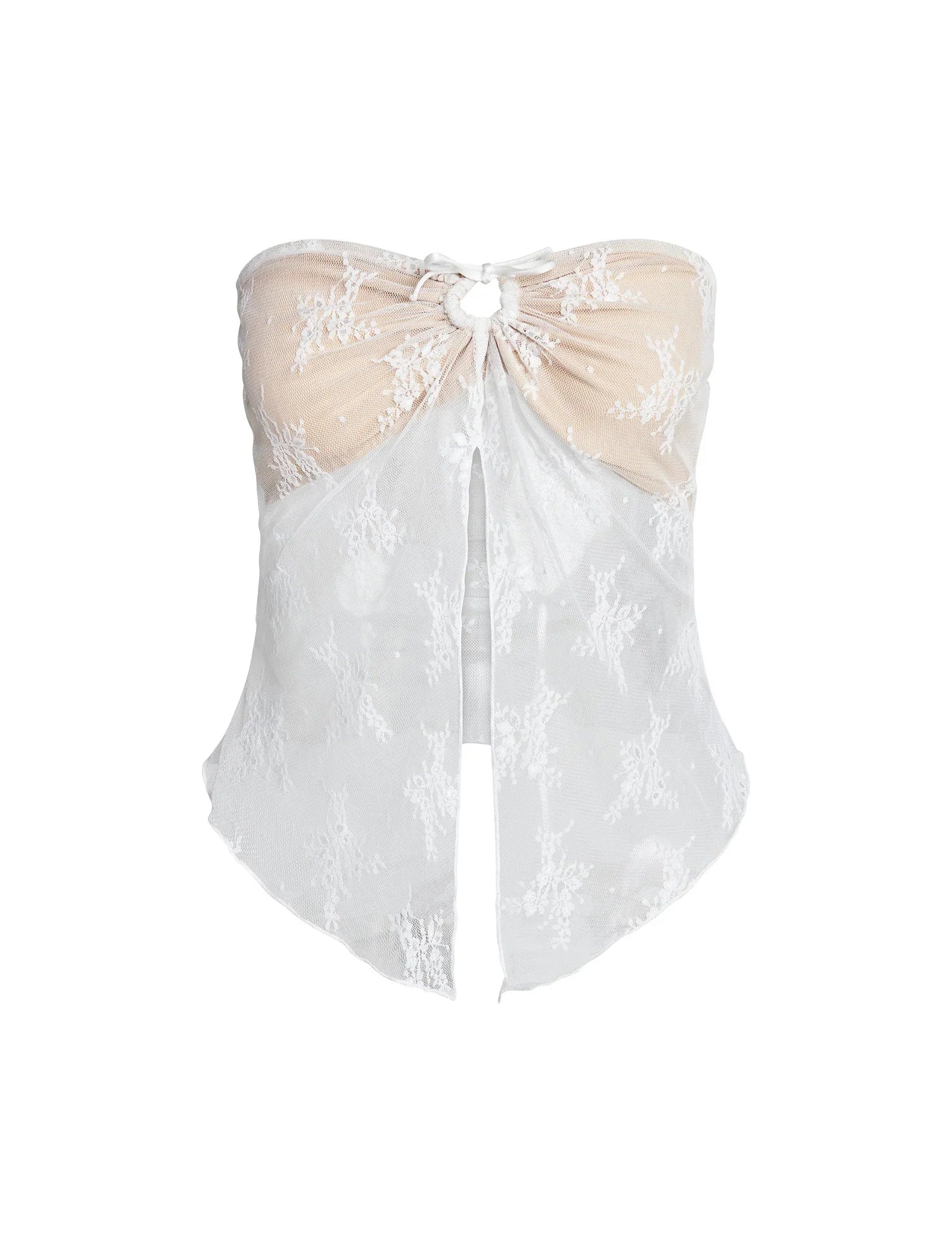 Elegant genomskinlig topp med kjol