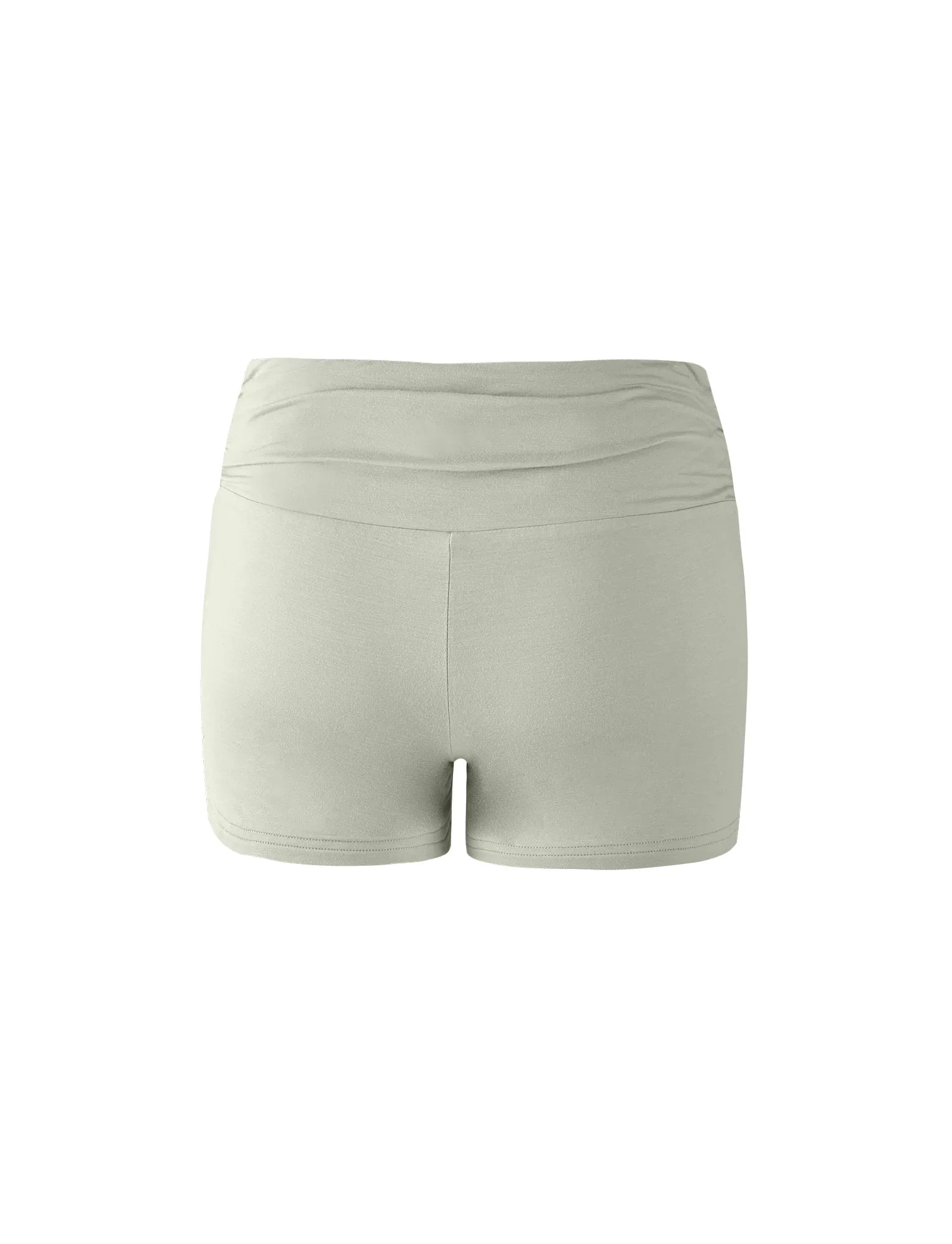 Texturerad tvinnad grön topp med shorts