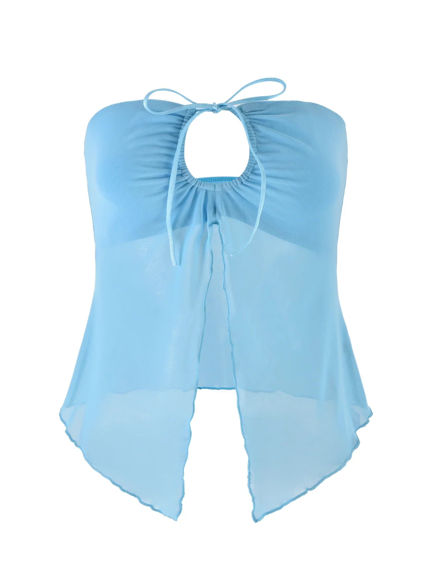Elegant genomskinlig topp med kjol