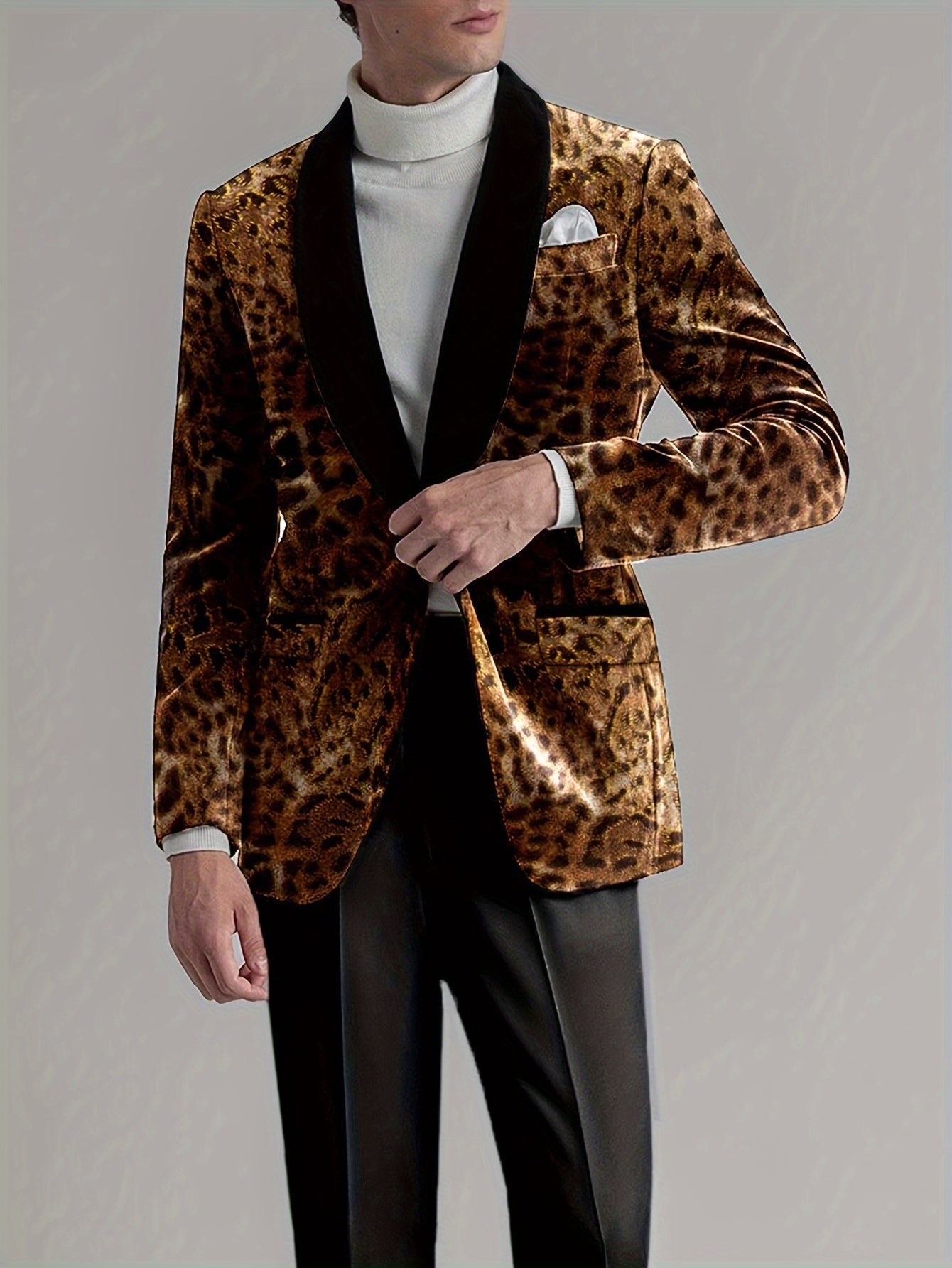 Leopardmönstrad kavaj
