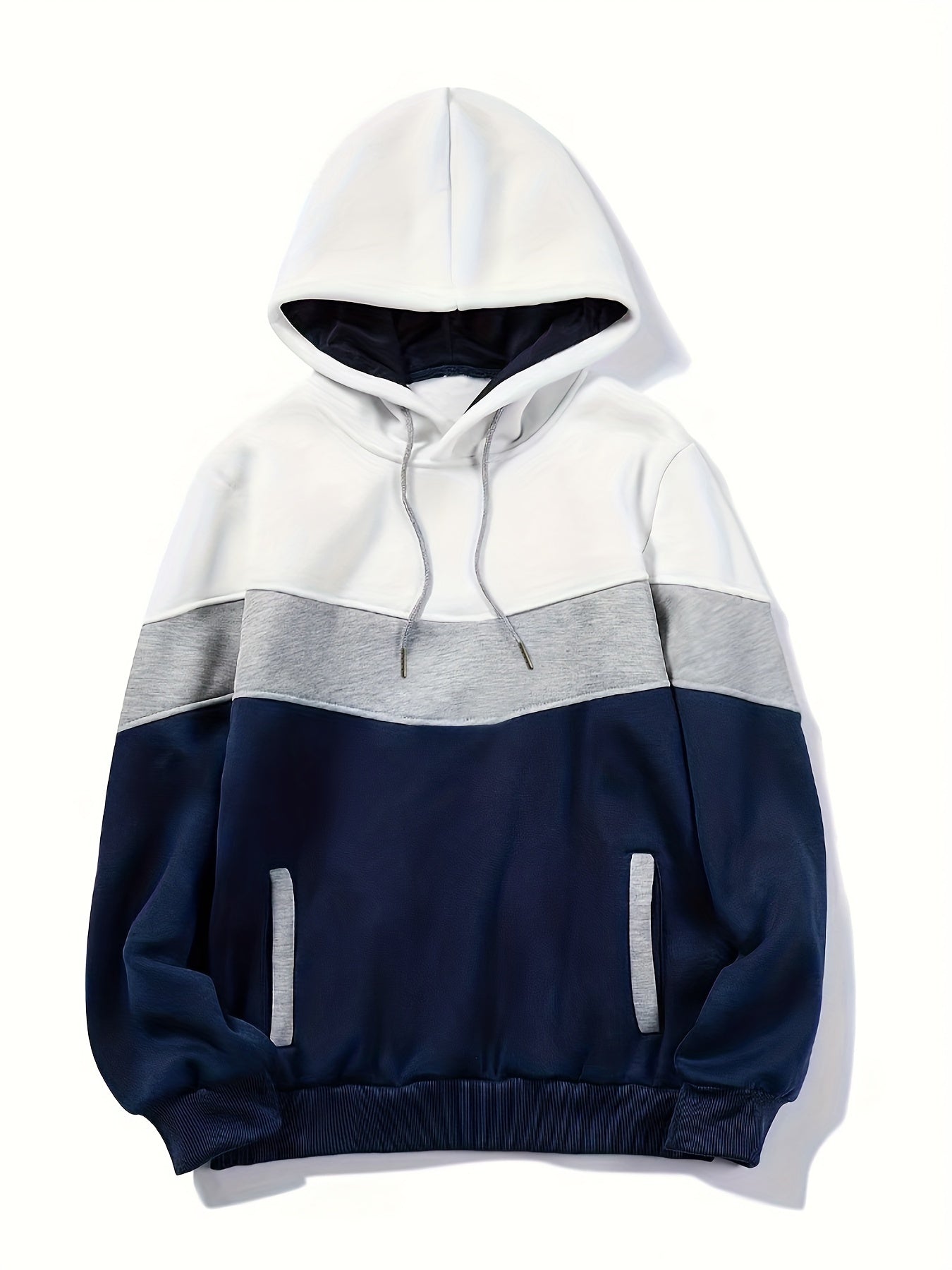 Randig hoodie för män