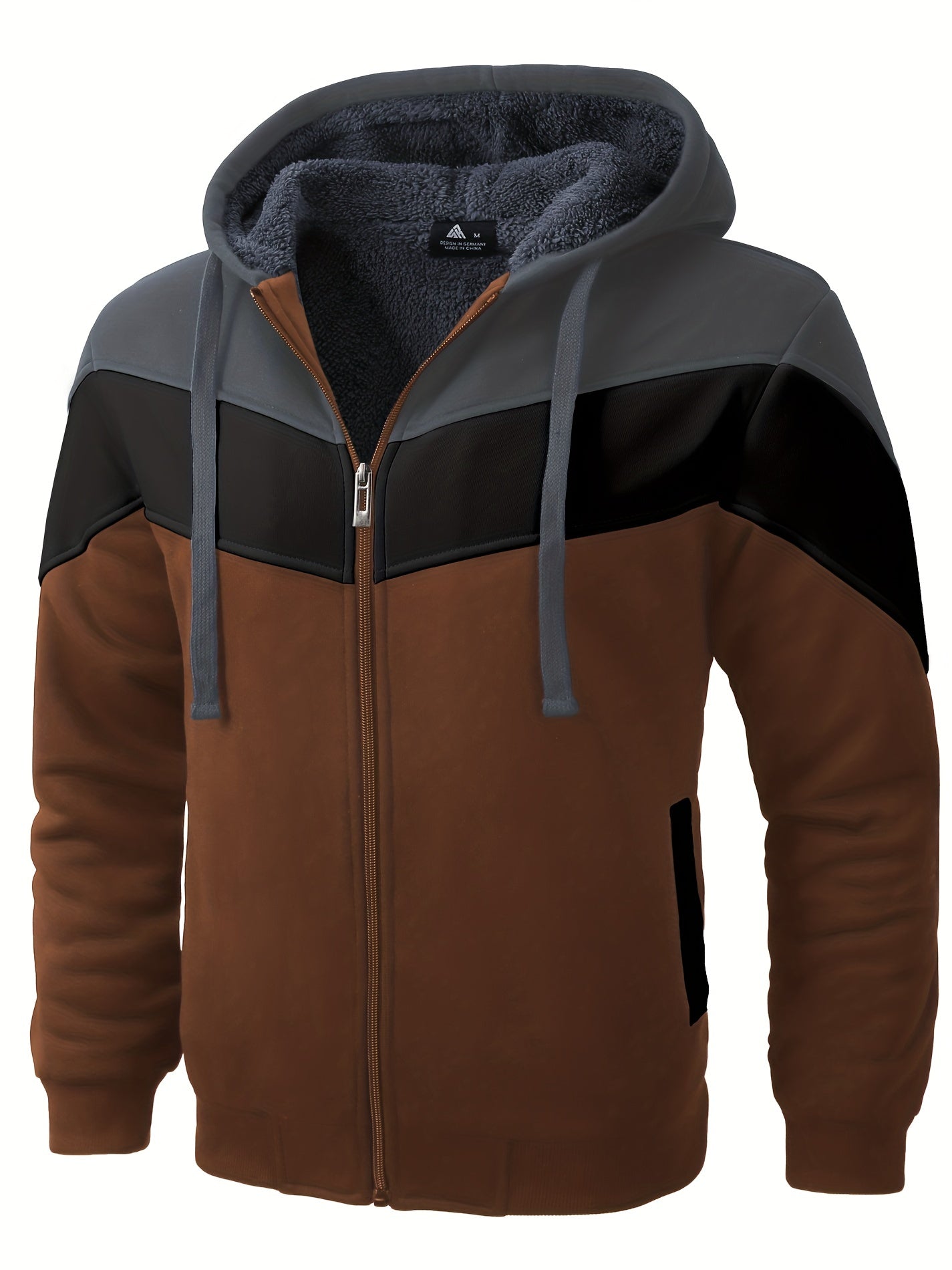 Må ngsidig päls hoodie för män
