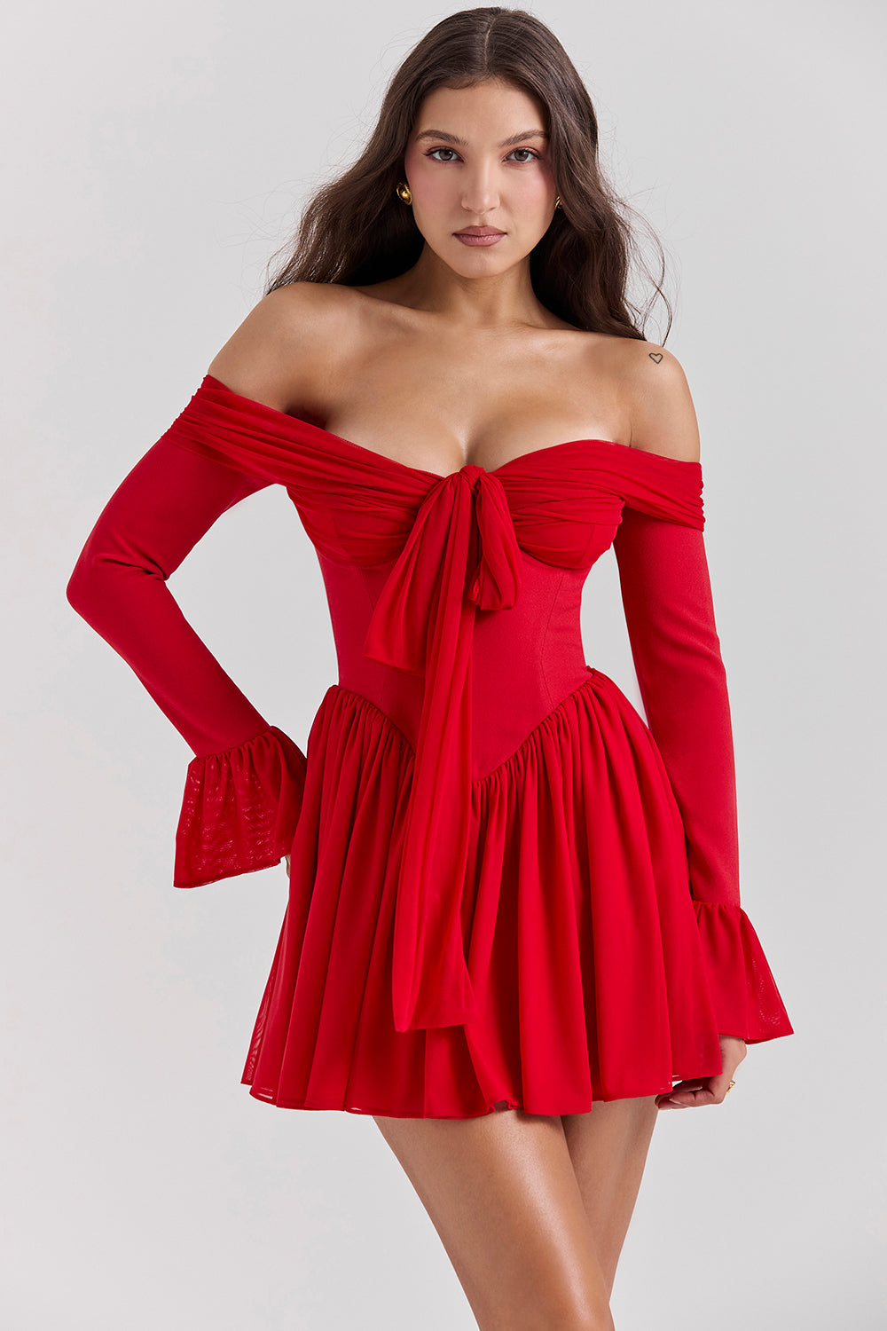 Off shoulder klänning