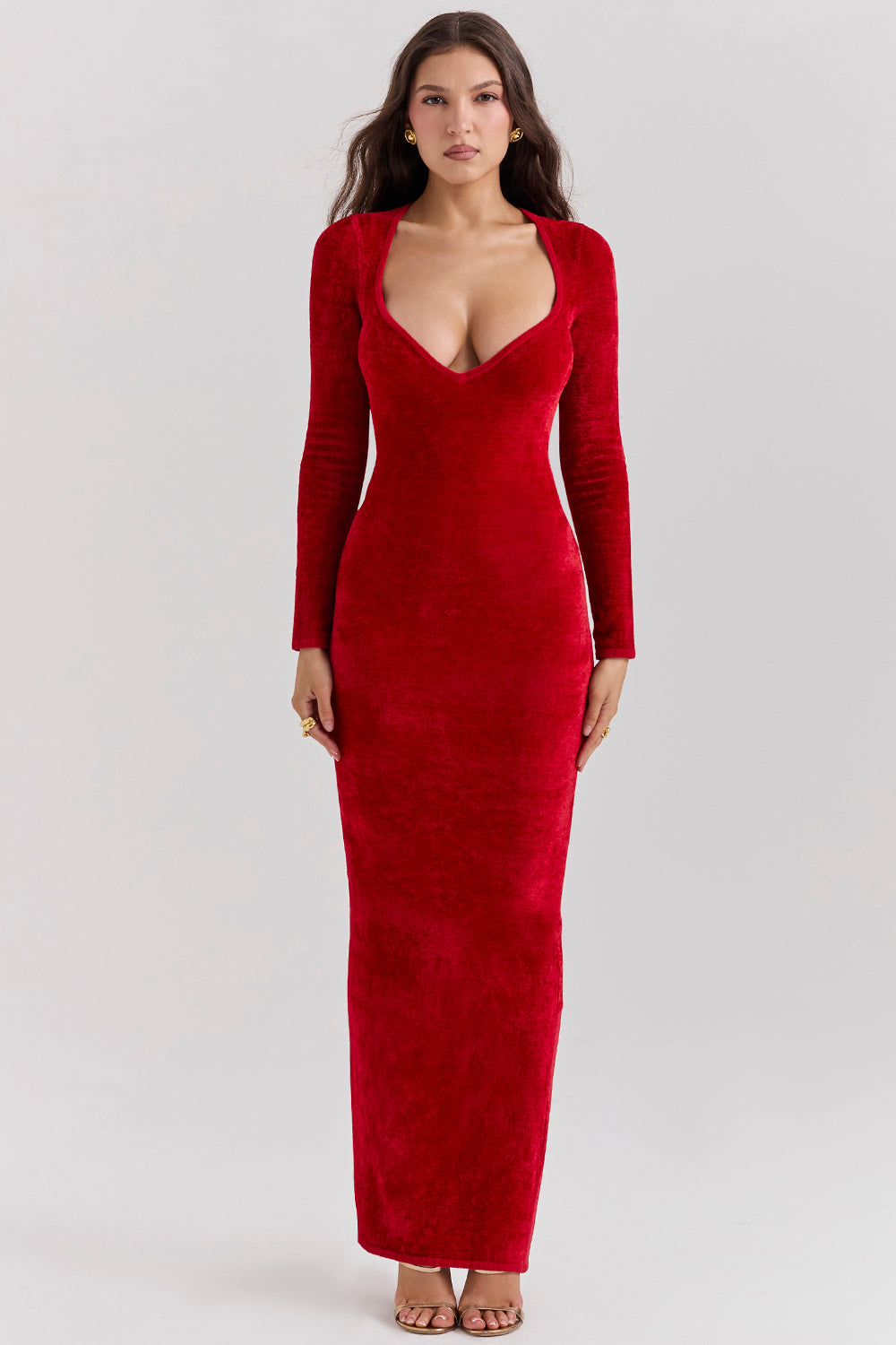 Scarlet Chenille Sweetheart Klänning