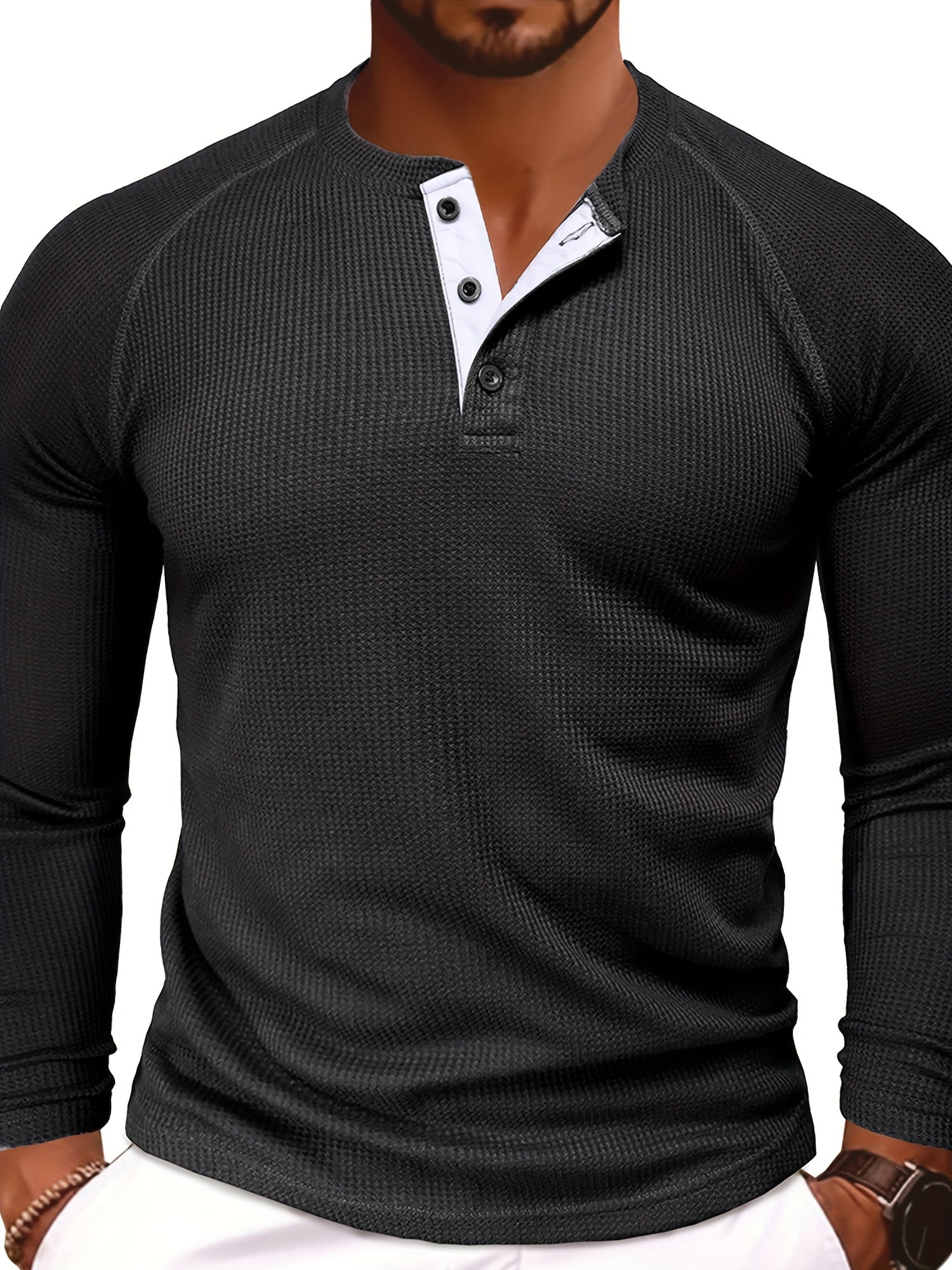 Lå ngärmad Henley skjorta