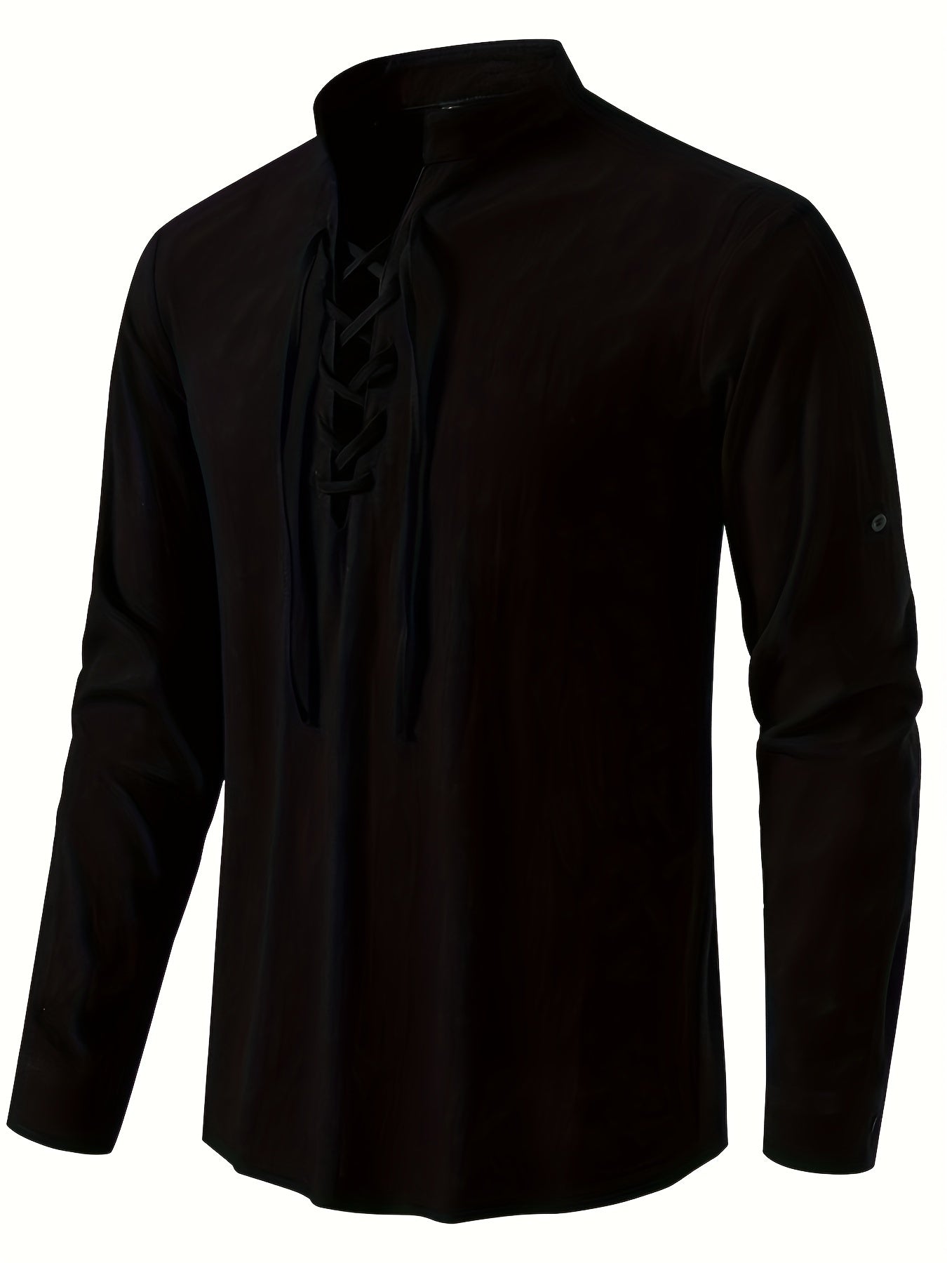 Casual Henley T-shirt med lå nga ärmar