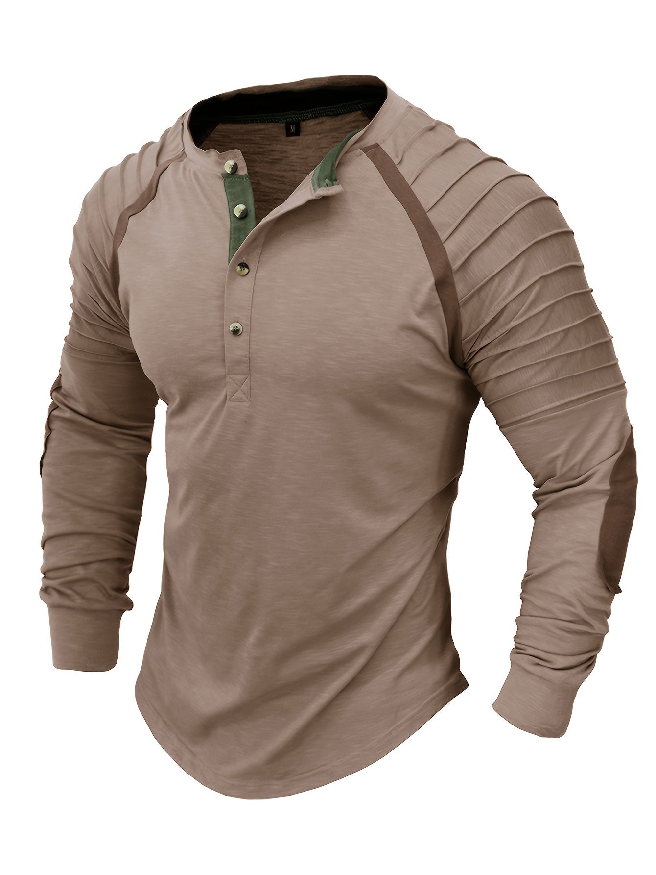 Vintage lå ngärmad henley skjorta