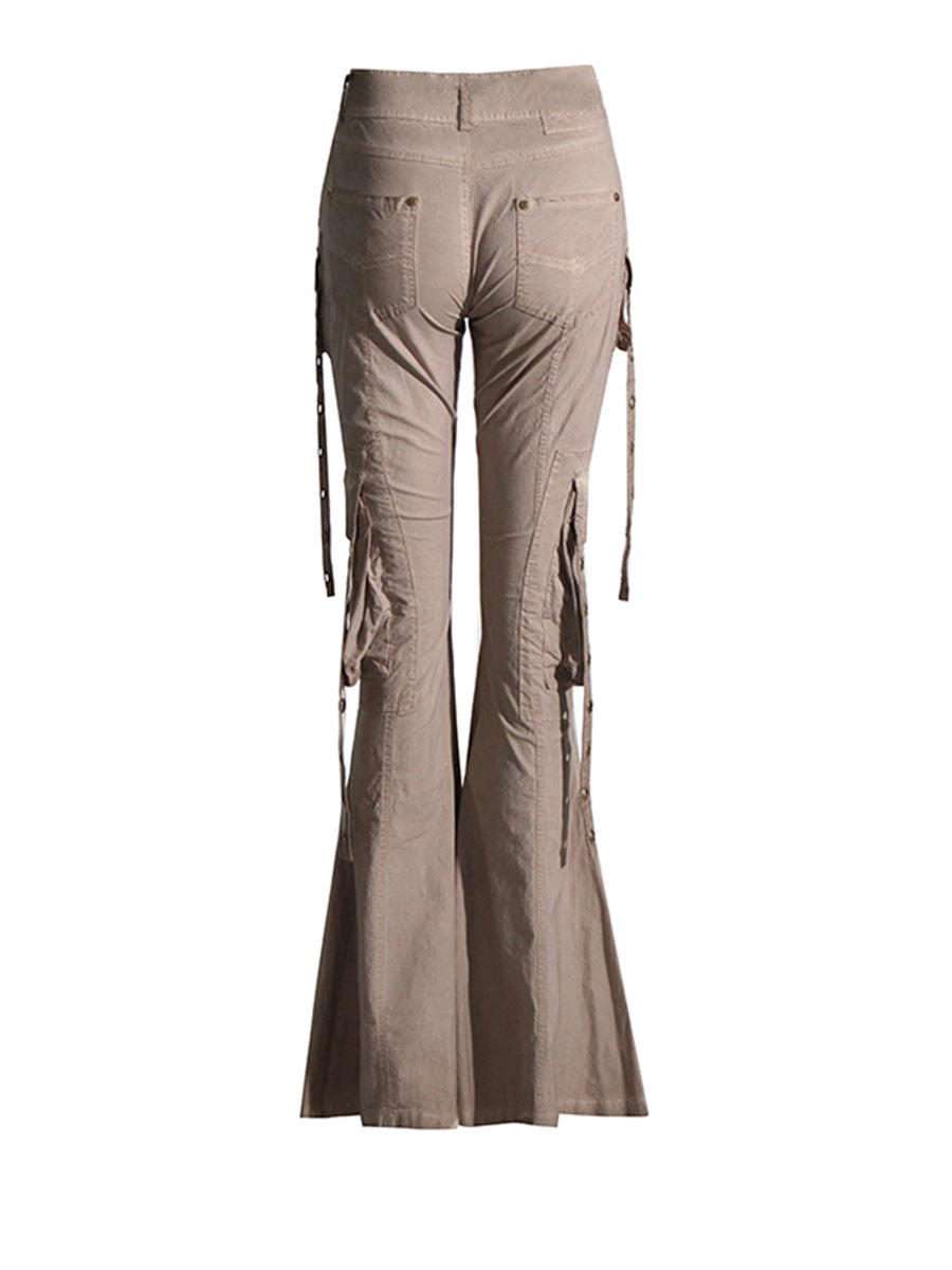 Bootcut cargo byxor