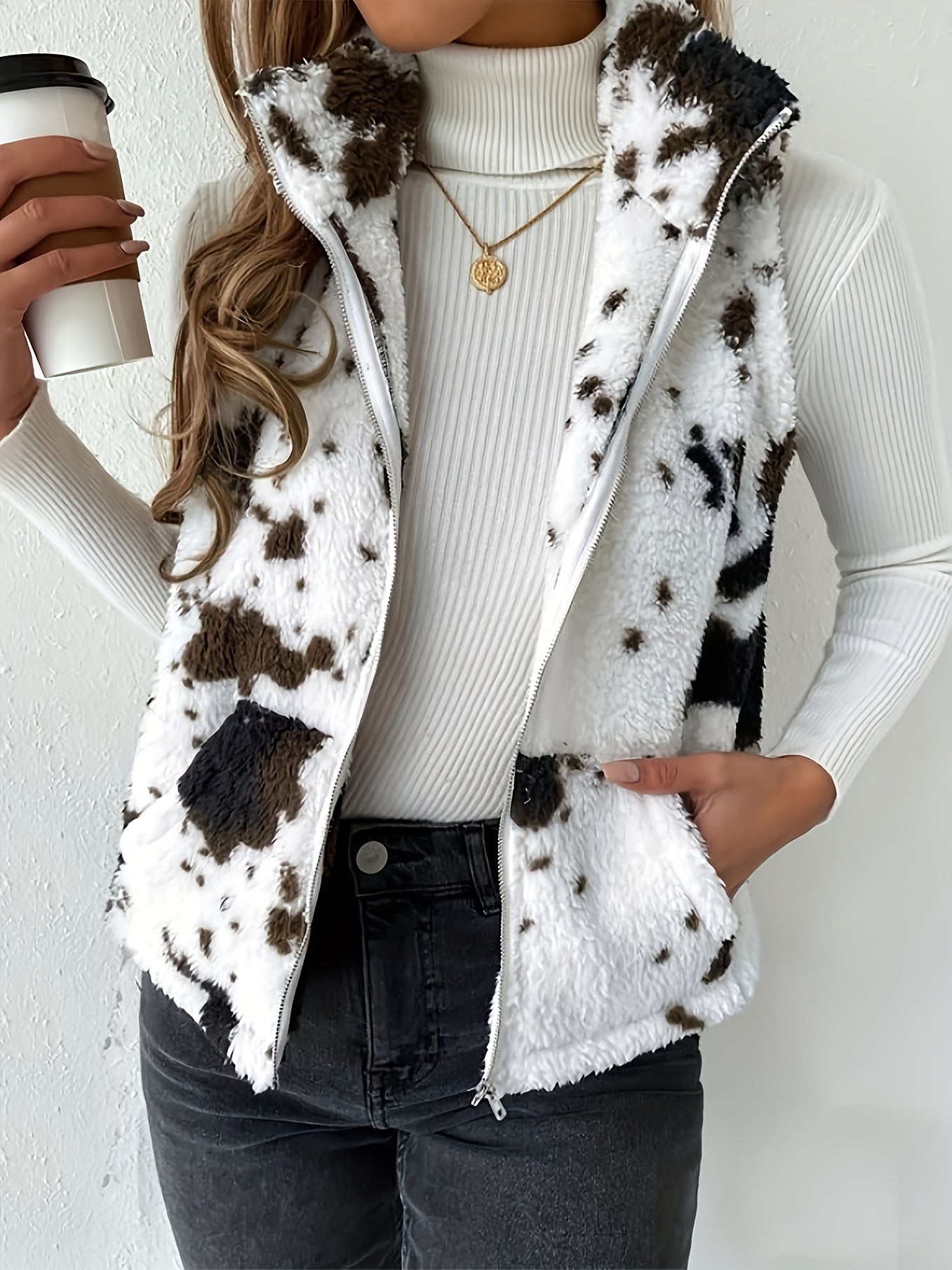 Fluffig cardigan för kvinnor