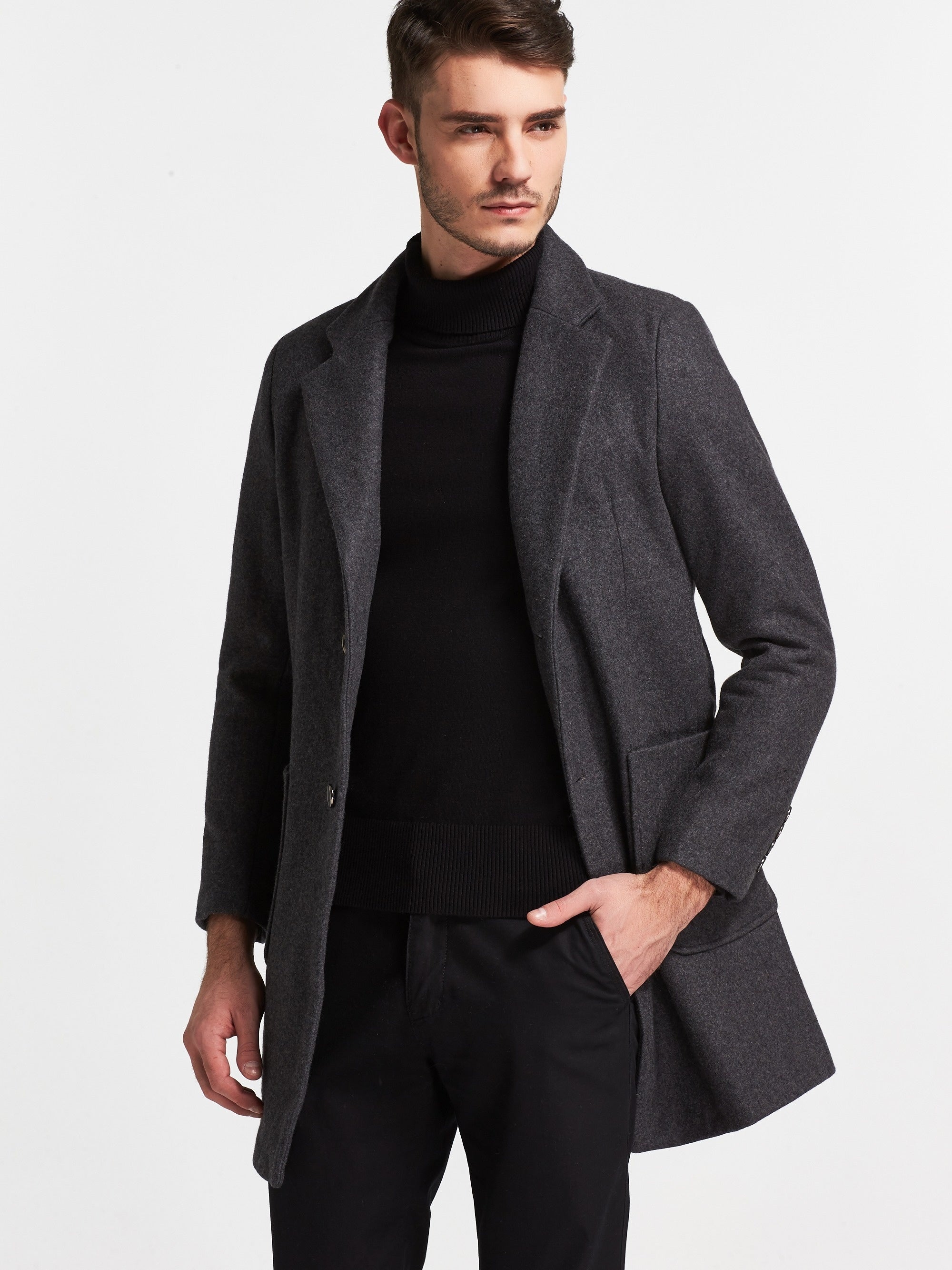 Elegant grå  trenchcoat