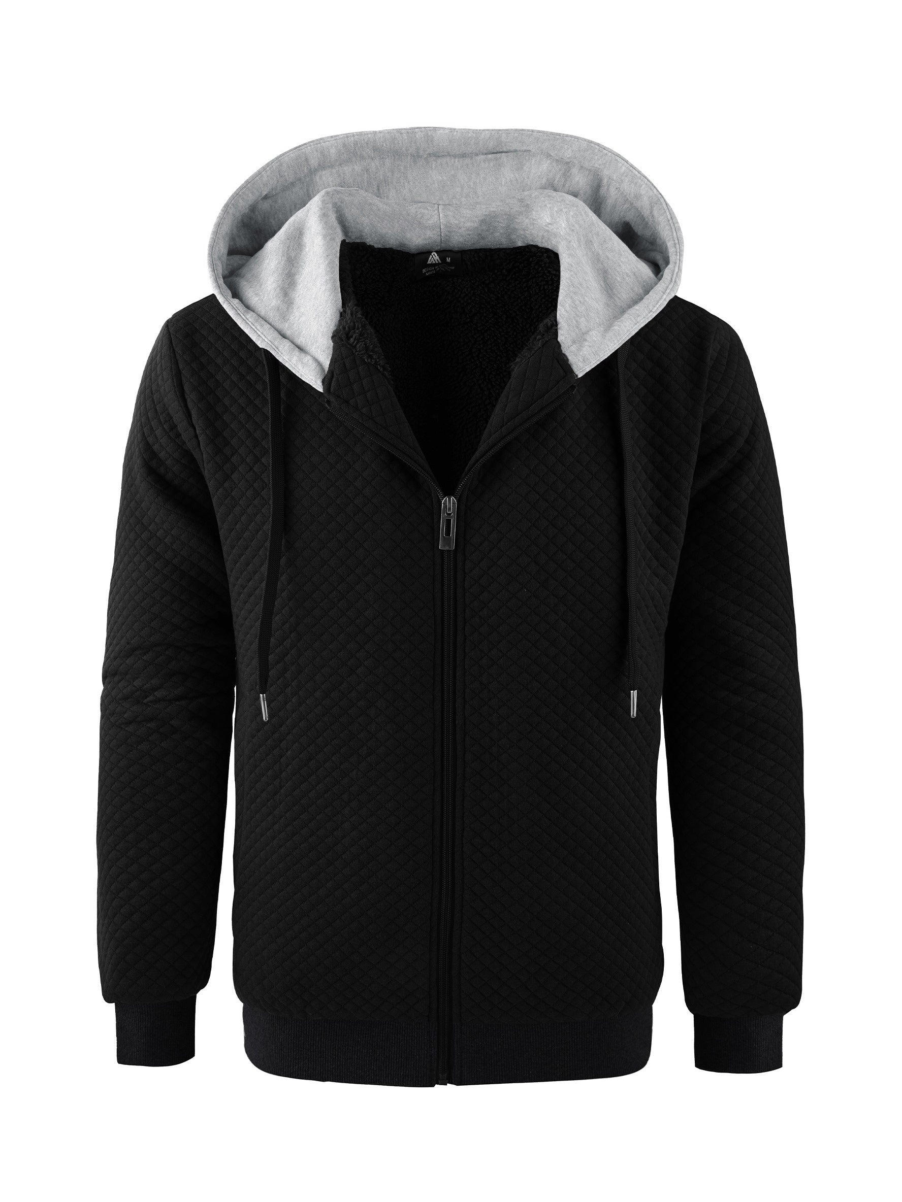 Sherpafodrad hoodie med päls