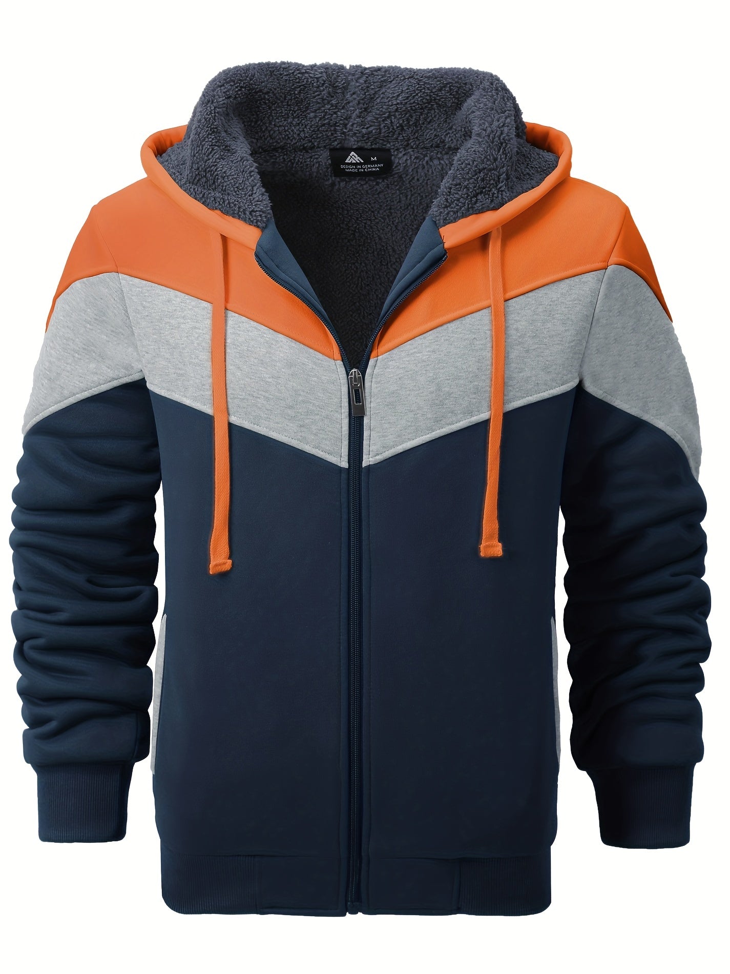Må ngsidig päls hoodie för män