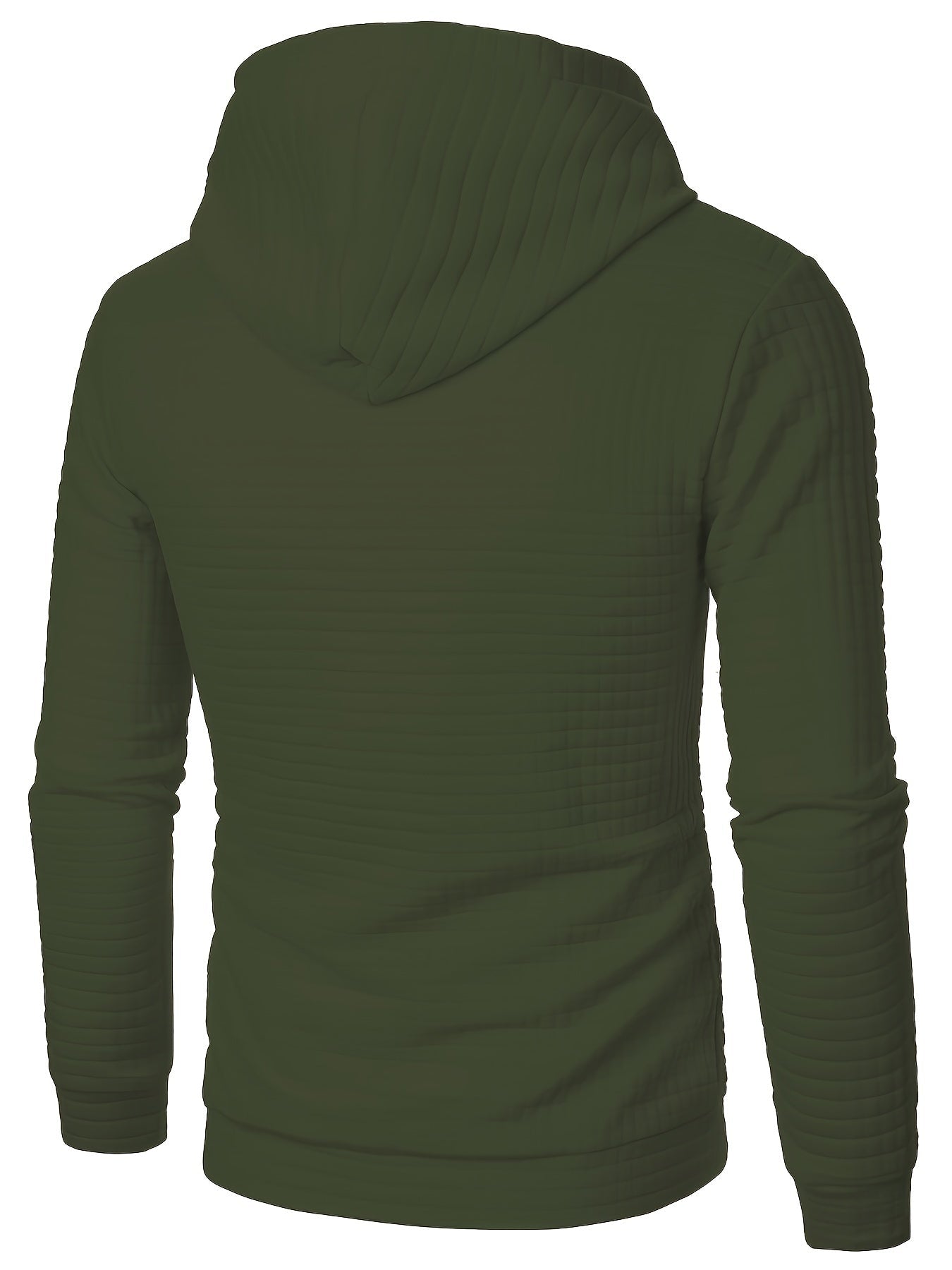 Bekväm lå ngärmad hoodie med vå ffelmönster