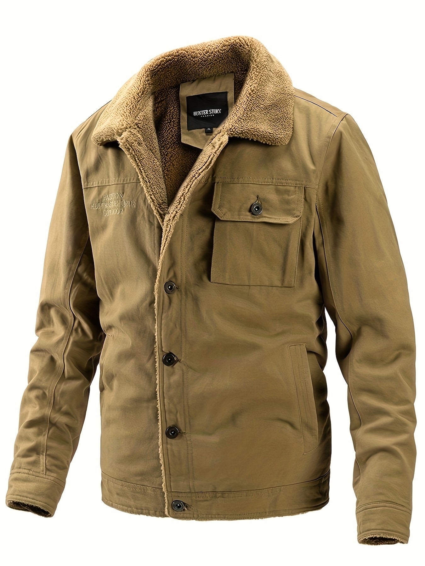 Casual varm bomullsjacka i fleece