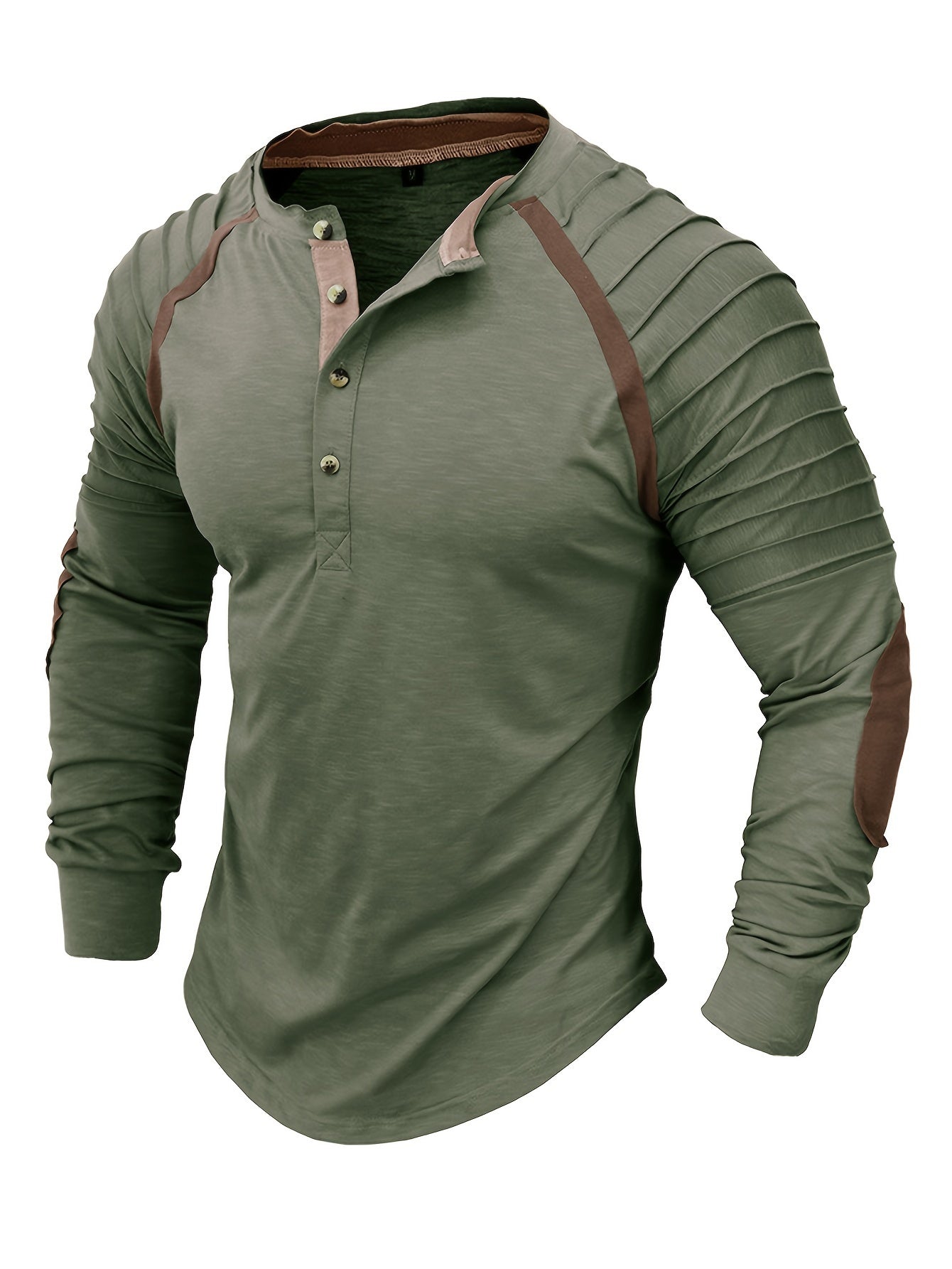Vintage lå ngärmad henley skjorta