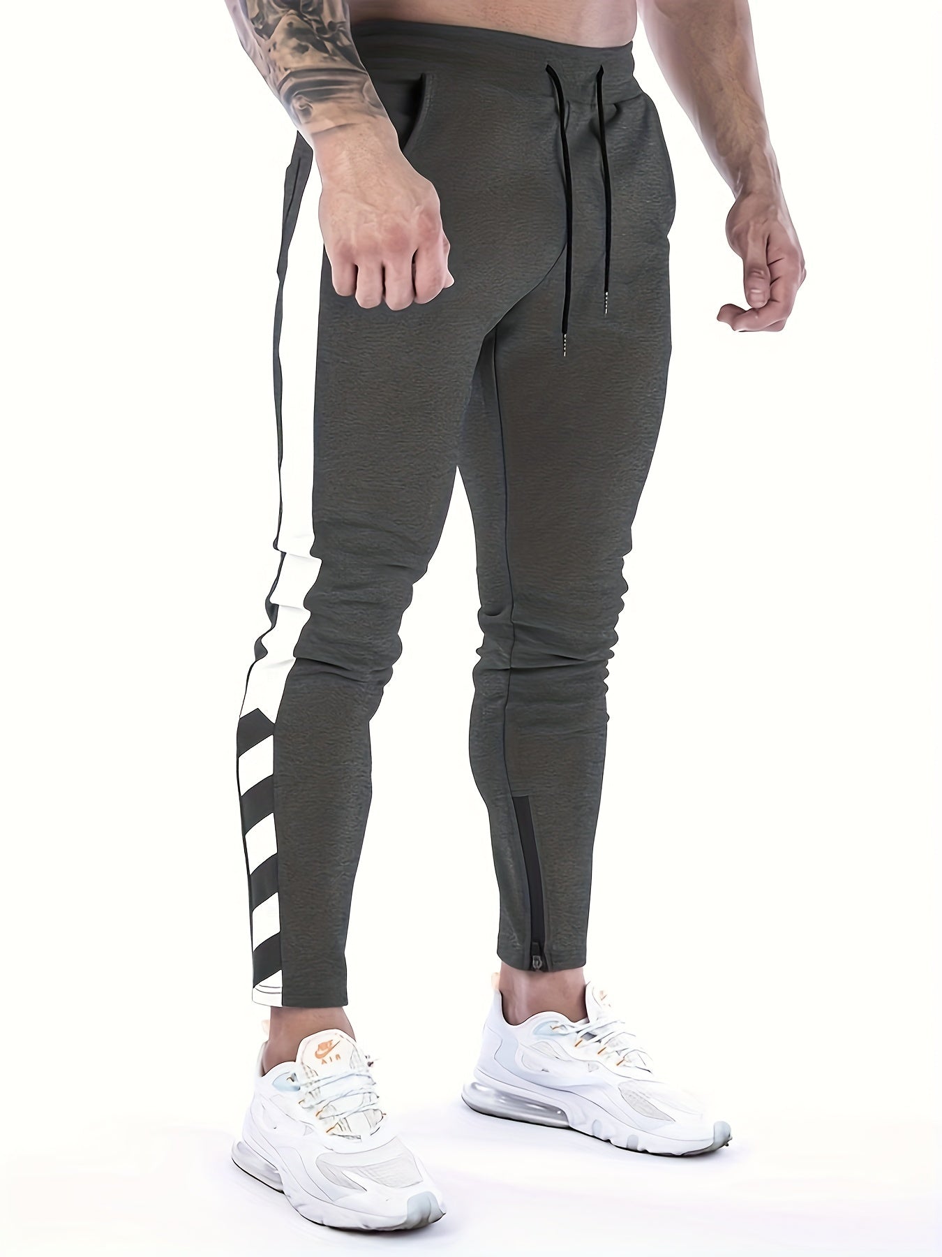 Casual sportbyxor med reså r i midjan och dragsko