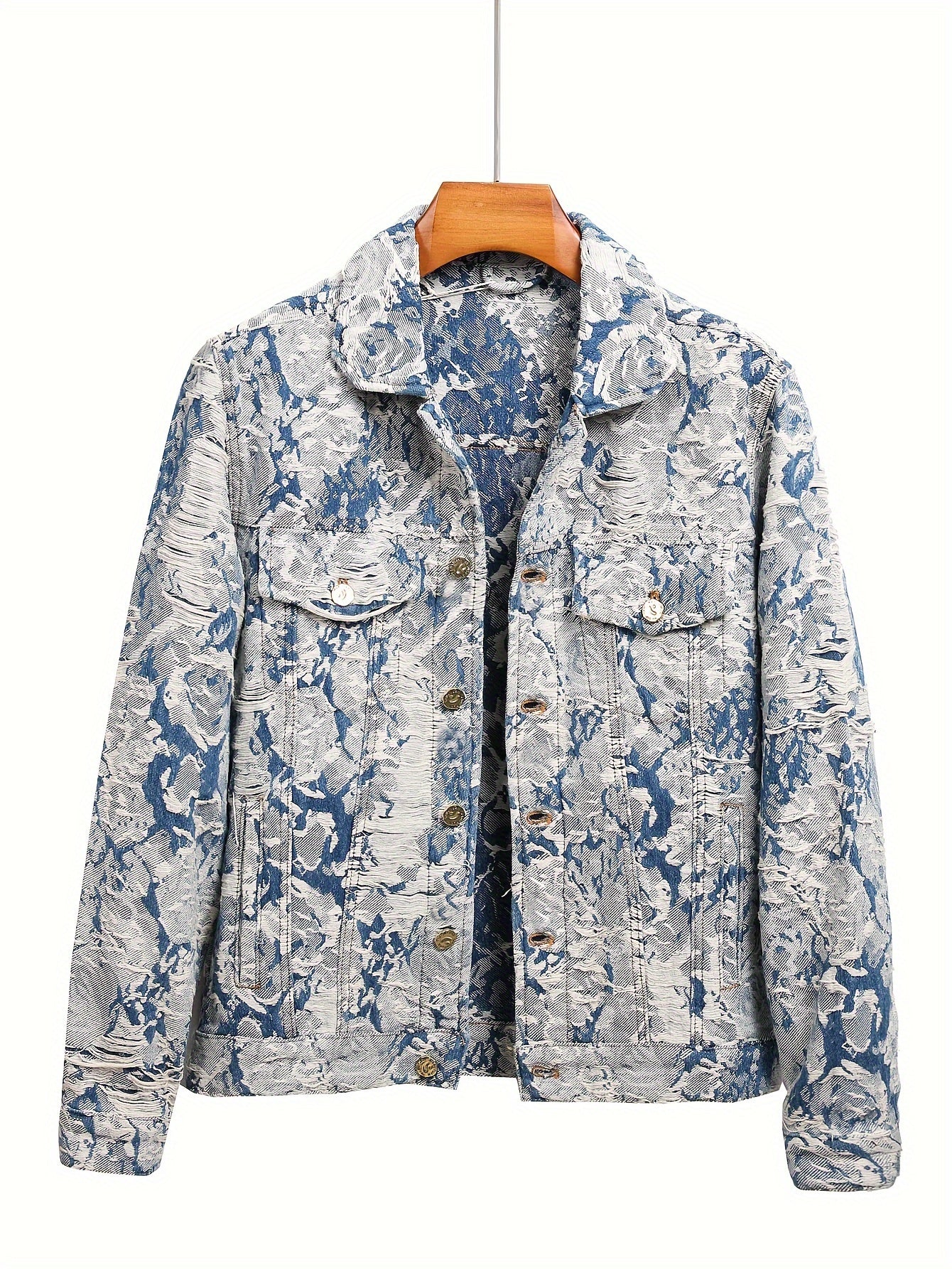 Jacquard jeansjacka