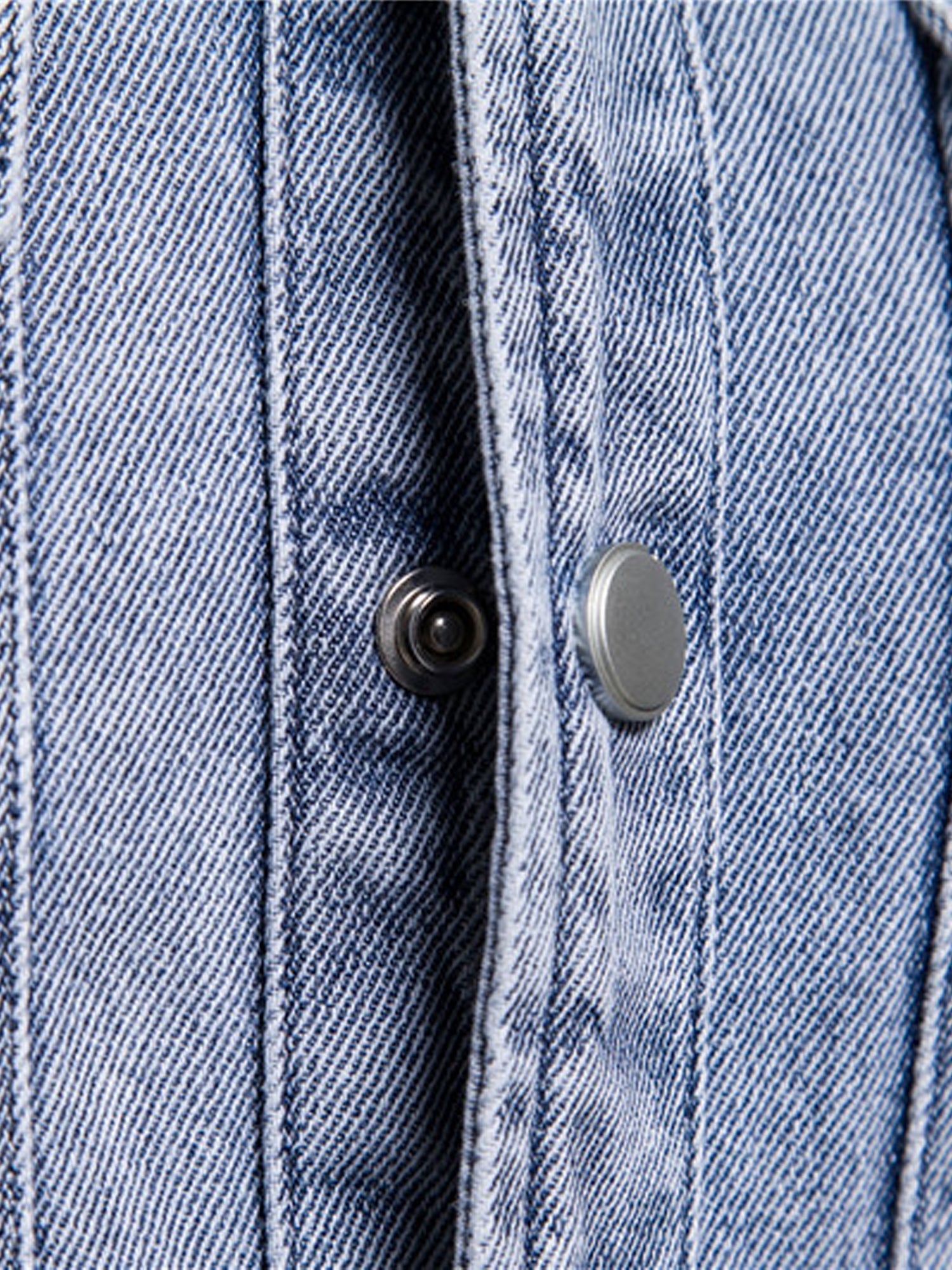 Lå ngärmad jeansskjorta för män